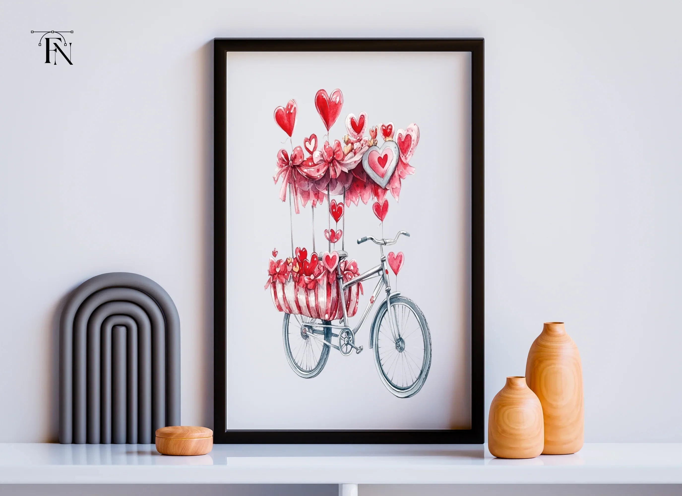 Valentine's Day Bicycle Clipart Bundle