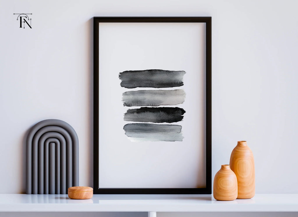 Monochrome Brush Strokes Clipart Bundle