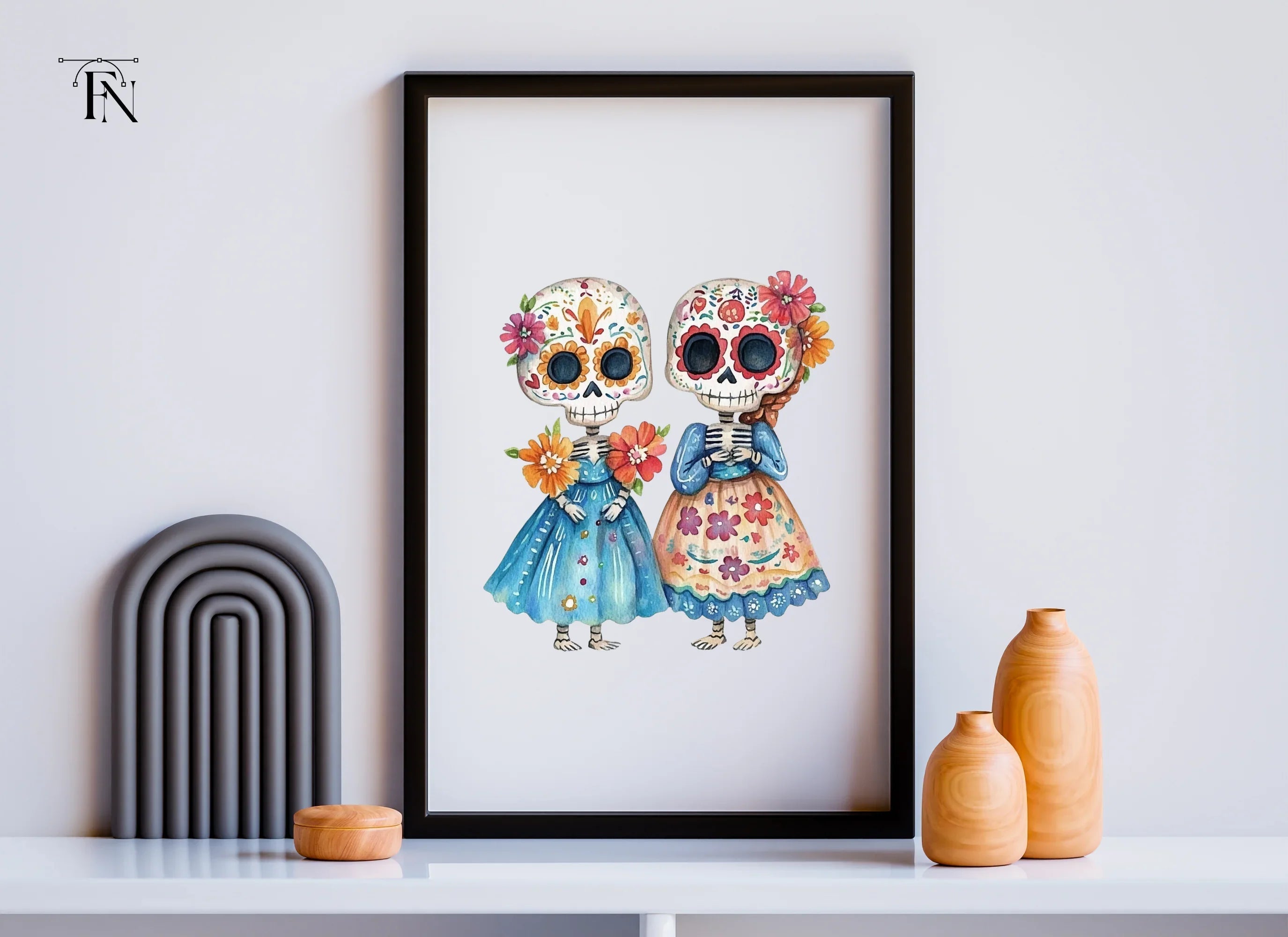 Day of the Dead Skeletons Clipart Bundle