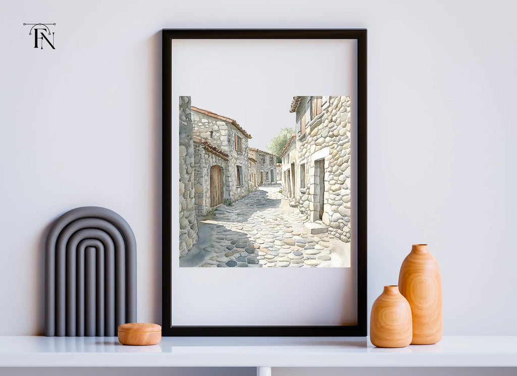 Stone Village Alleyway Clipart Bundle