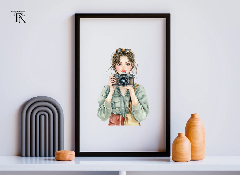 Girl Photographer Clipart Bundle