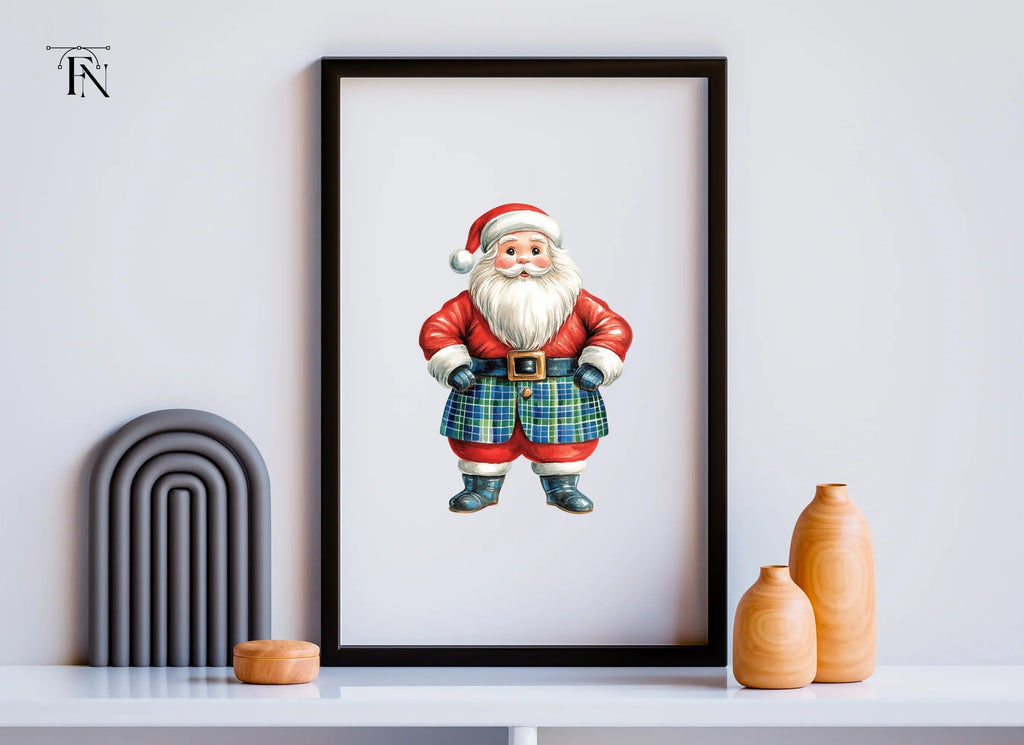 Scottish Santa Claus Clipart Bundle