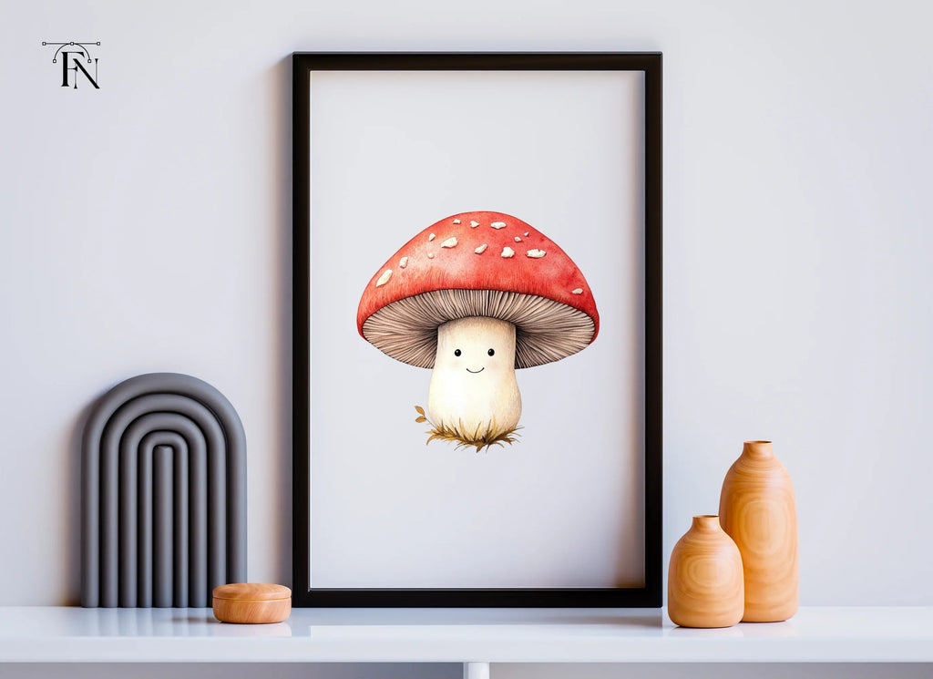 Cute Kawaii Mushroom Clipart Bundle