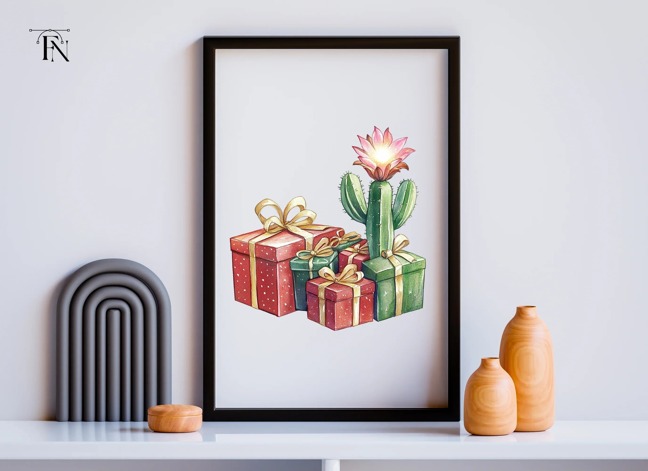 Desert Christmas Presents Clipart Bundle