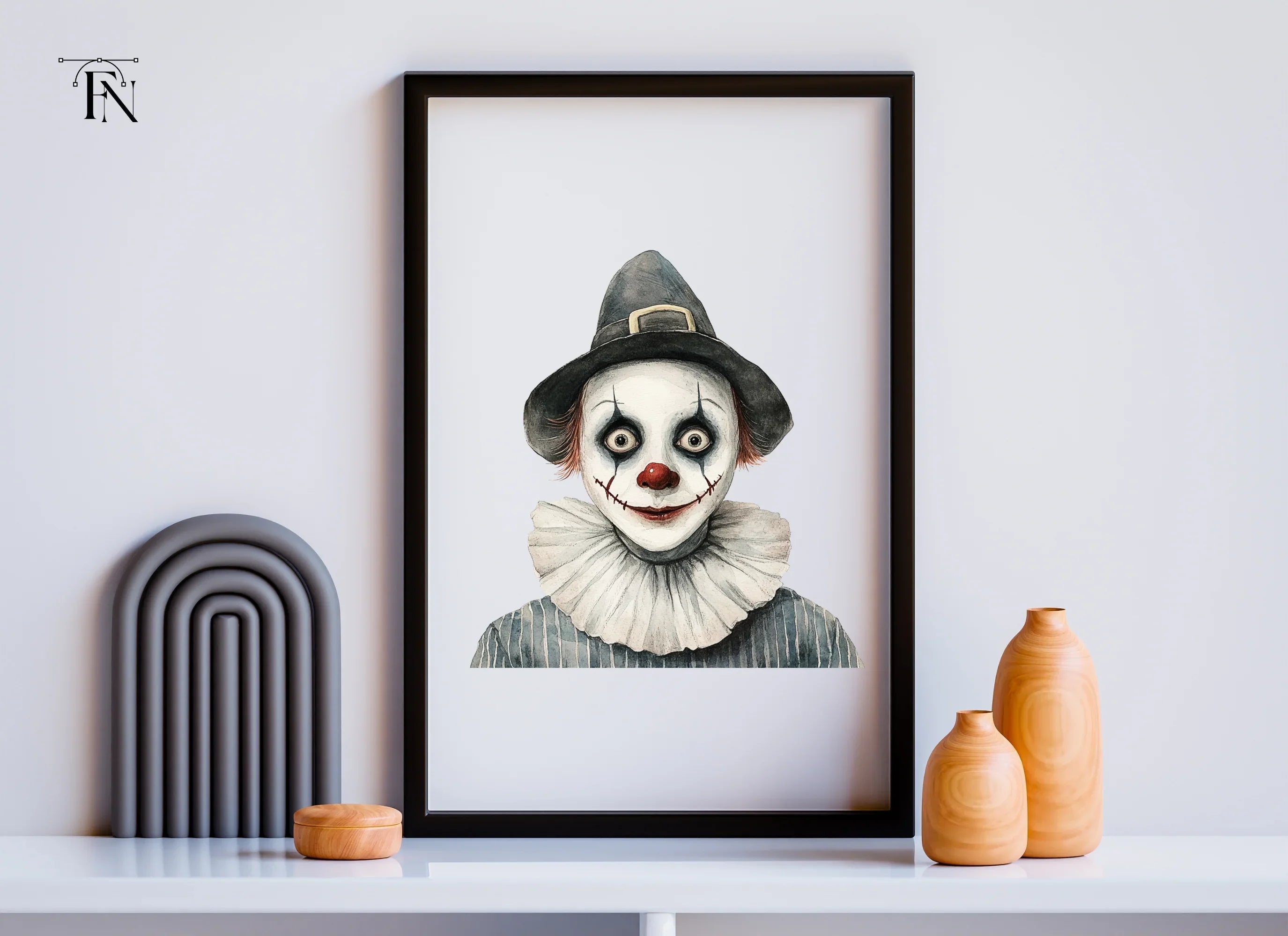 Creepy Clown Clipart Bundle