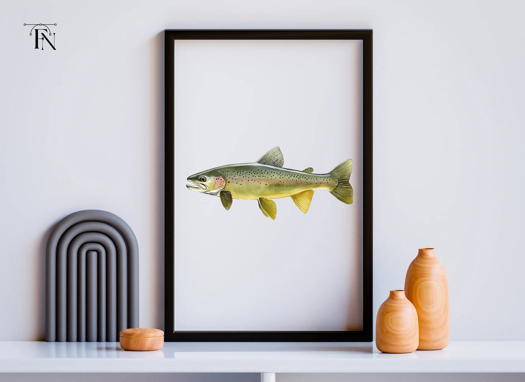 Realistic Brown Trout Fish Clipart Bundle
