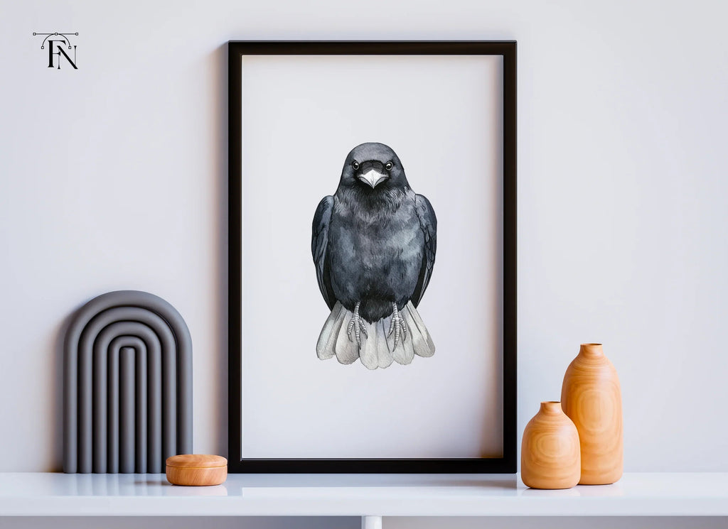 Front Facing Crow Clipart Bundle
