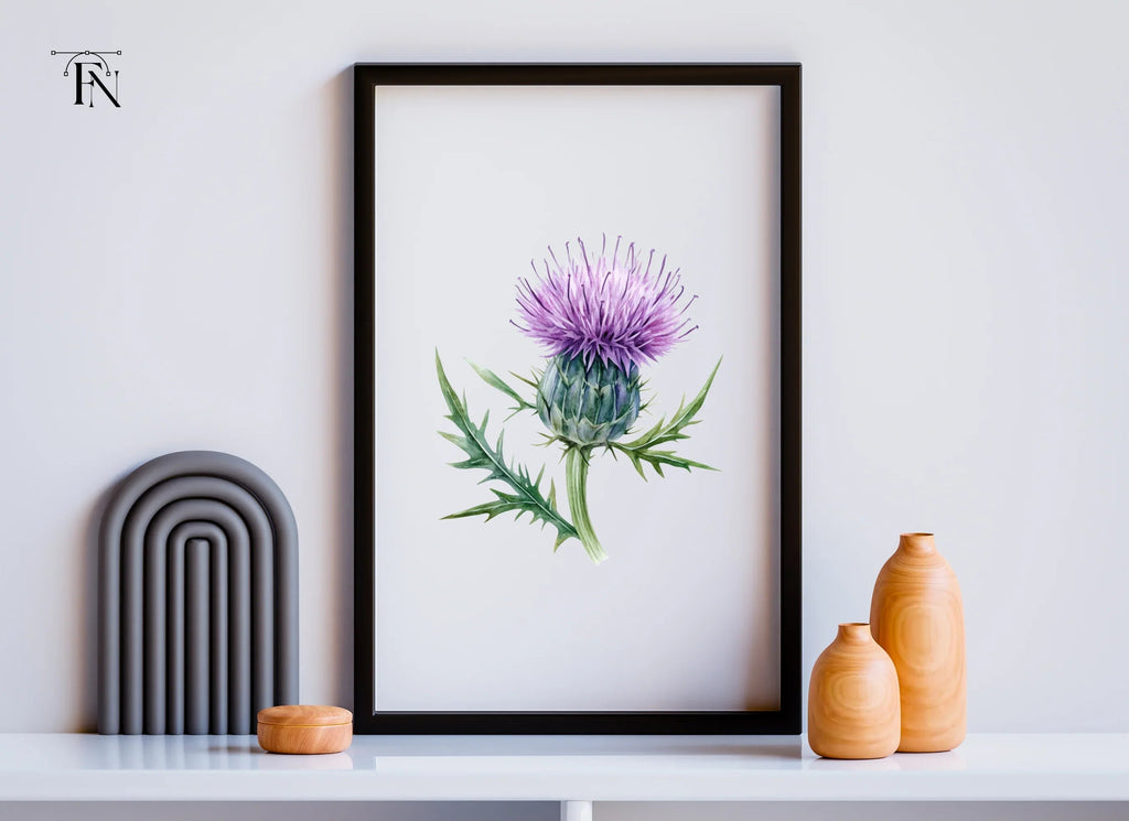 Scottish Thistle Flower Clipart Bundle