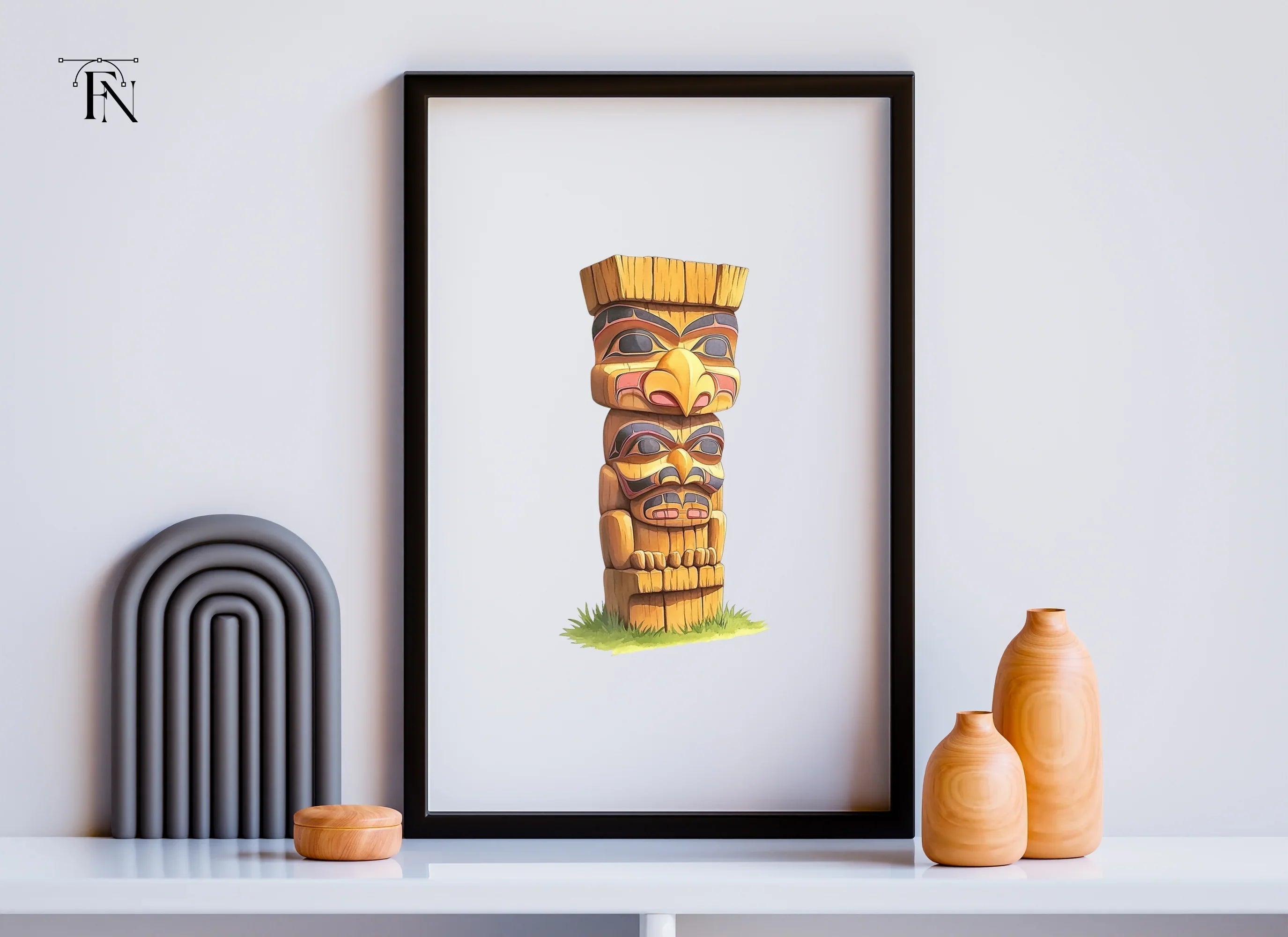 Native Totem Pole Clipart Bundle