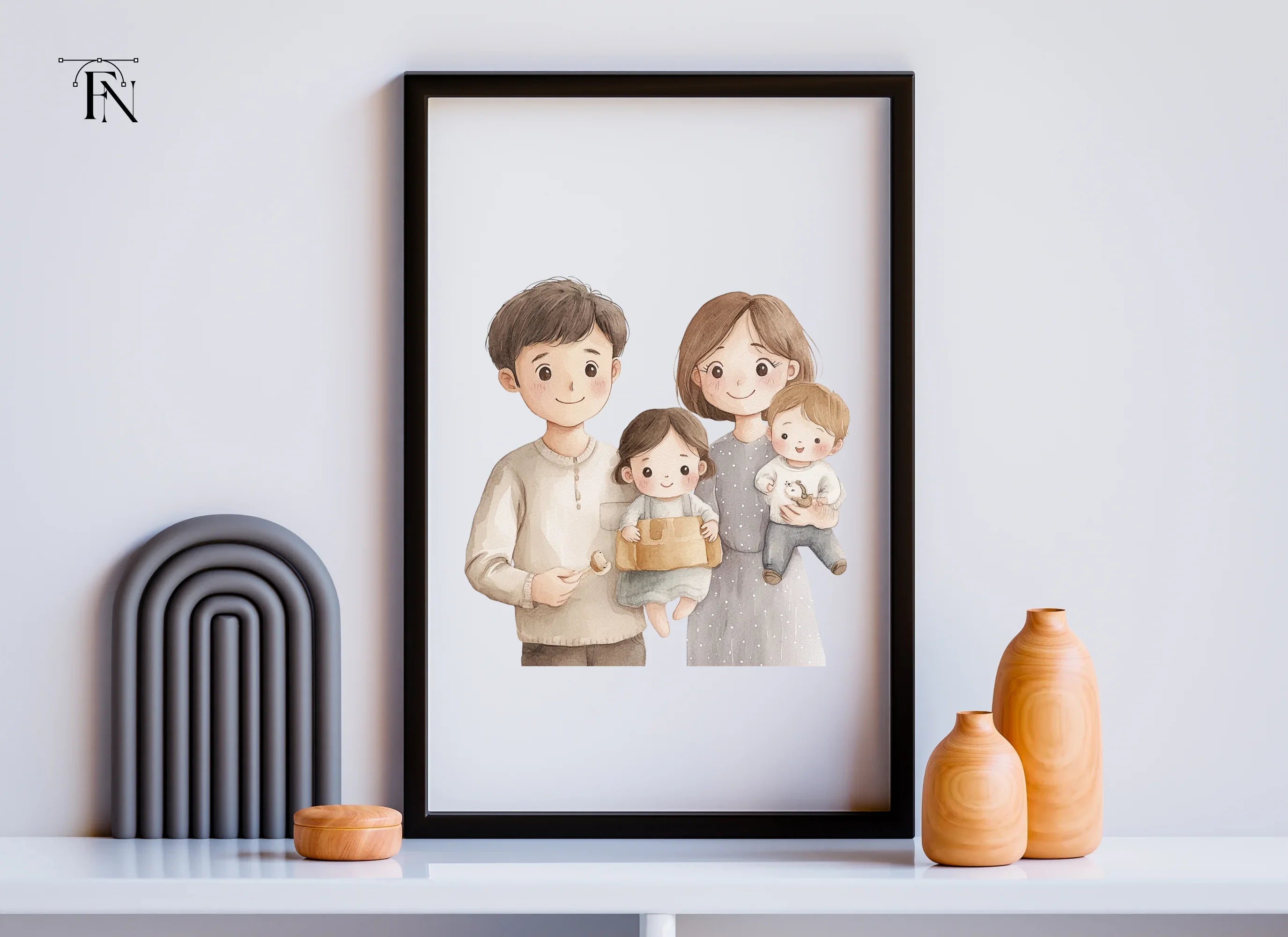 Cute Family Portrait Clipart Bundle