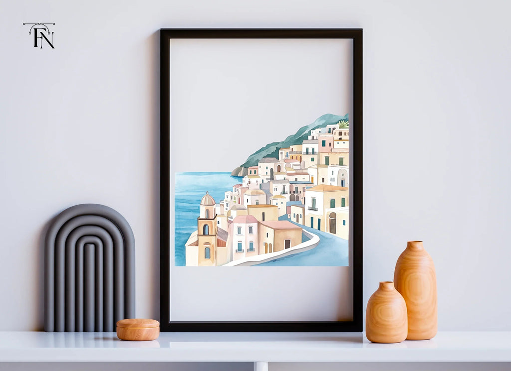 Amalfi Coast Towns Clipart Bundle