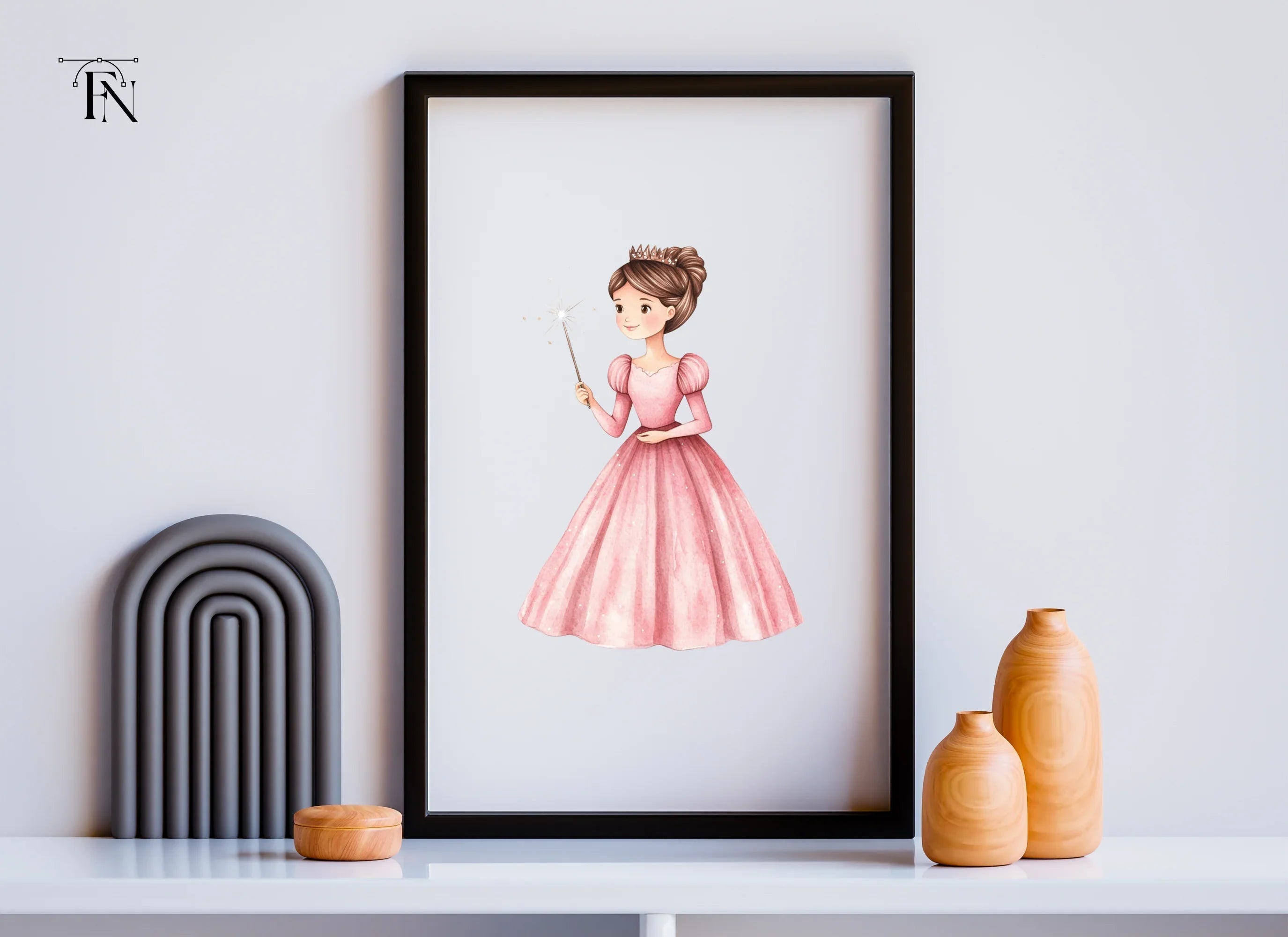 Princess with Wand Clipart Bundle
