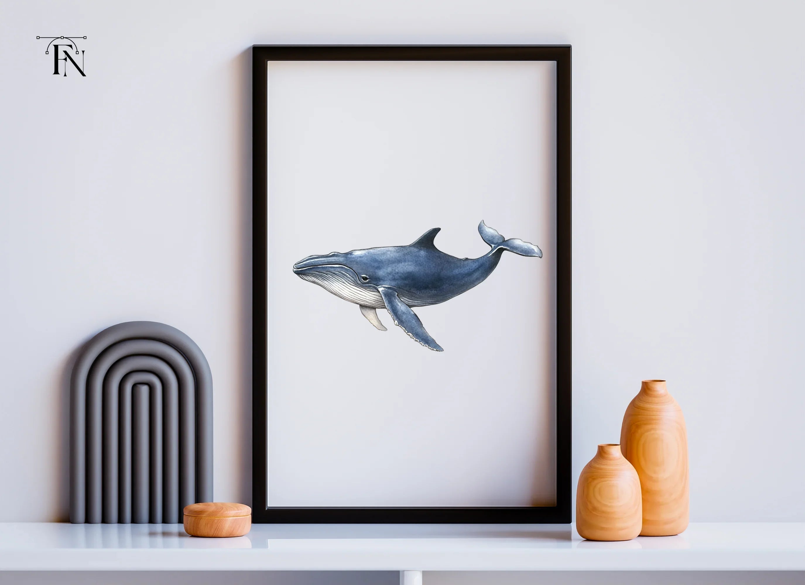 Blue Whales Clipart Bundle
