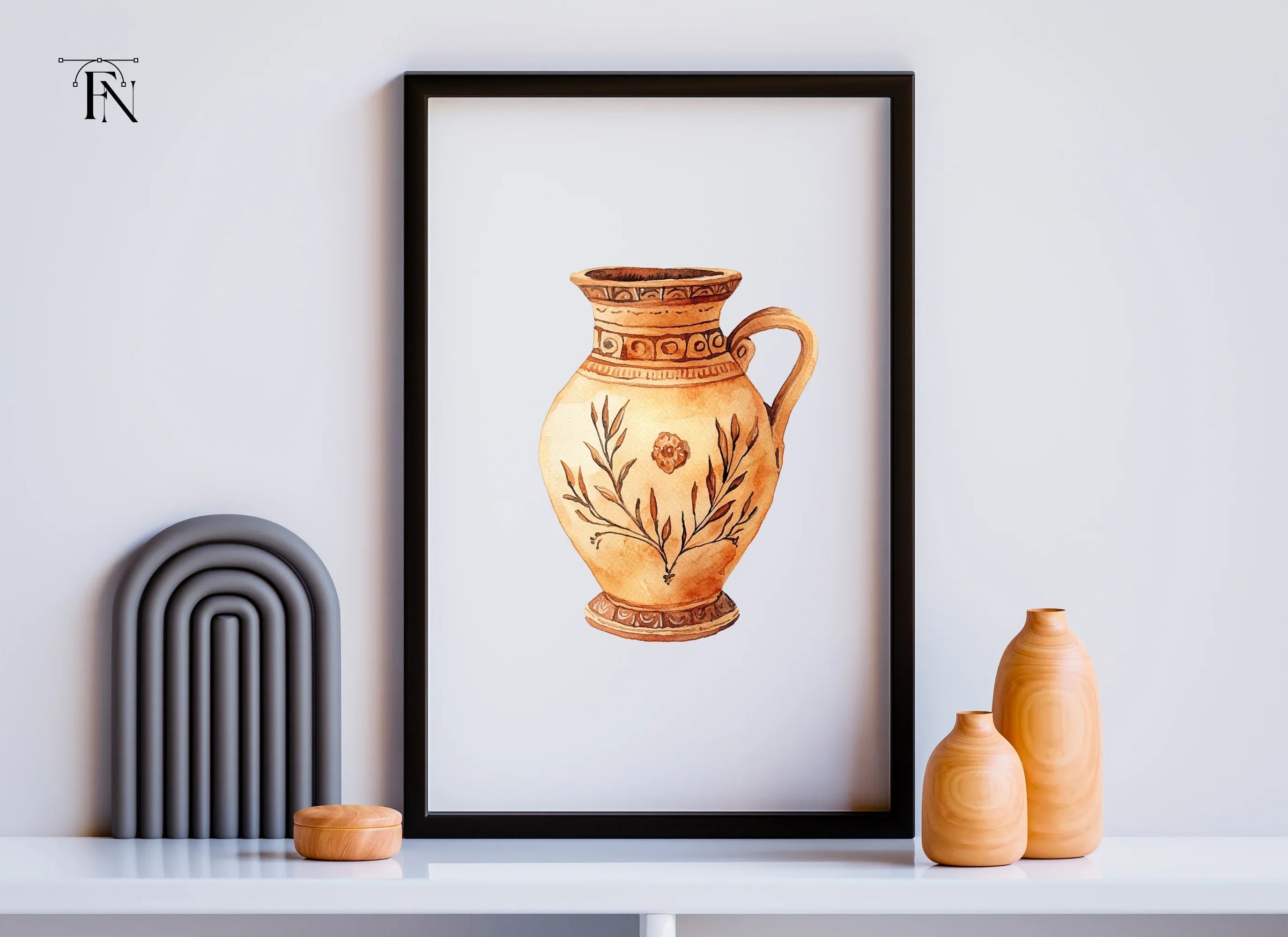 Vintage Ceramic Pitcher Clipart Bundle