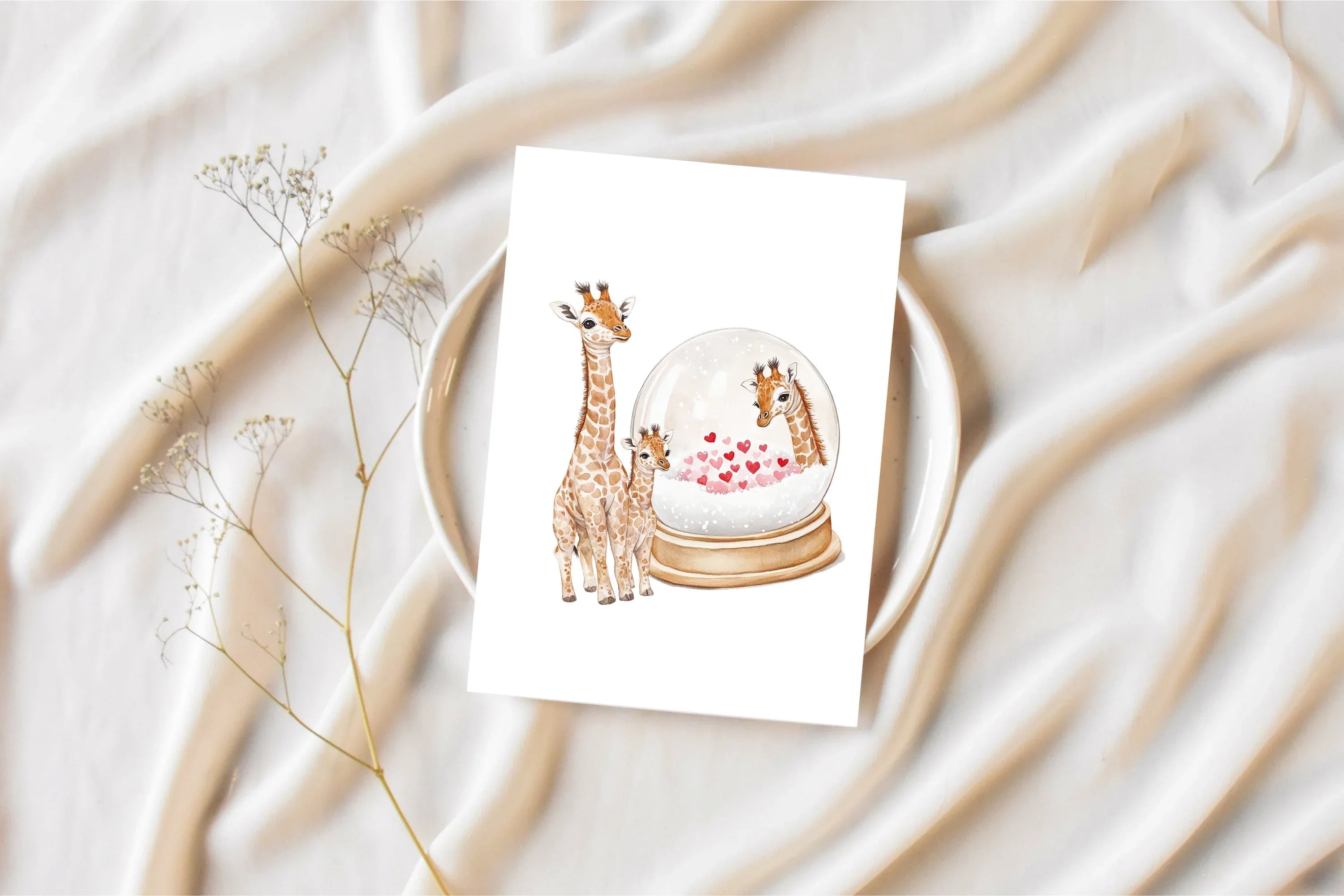 Cute Giraffe Family Clipart Bundle