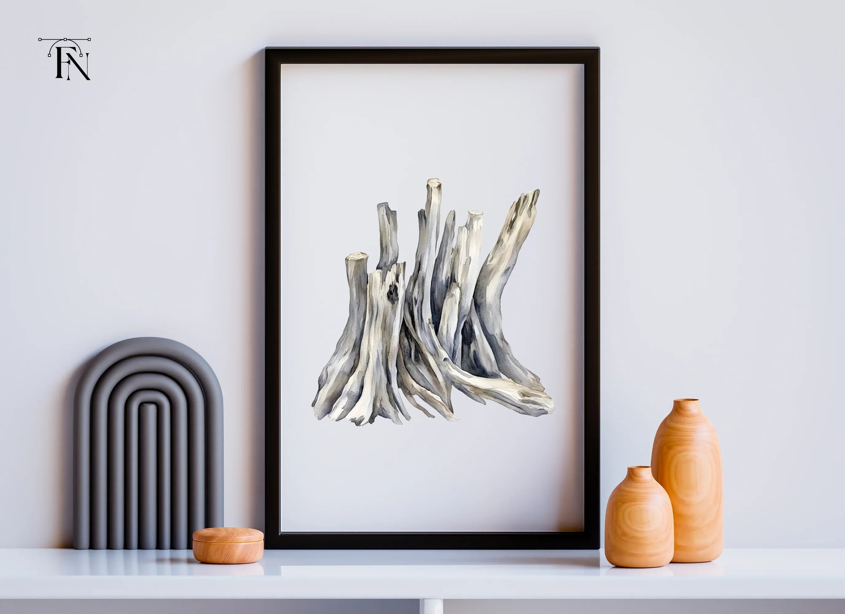 Driftwood Stack Clipart Bundle