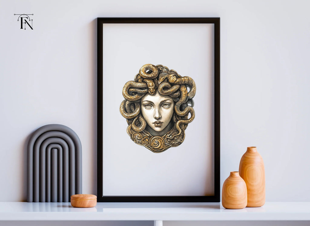Mythical Medusa Head Clipart Bundle