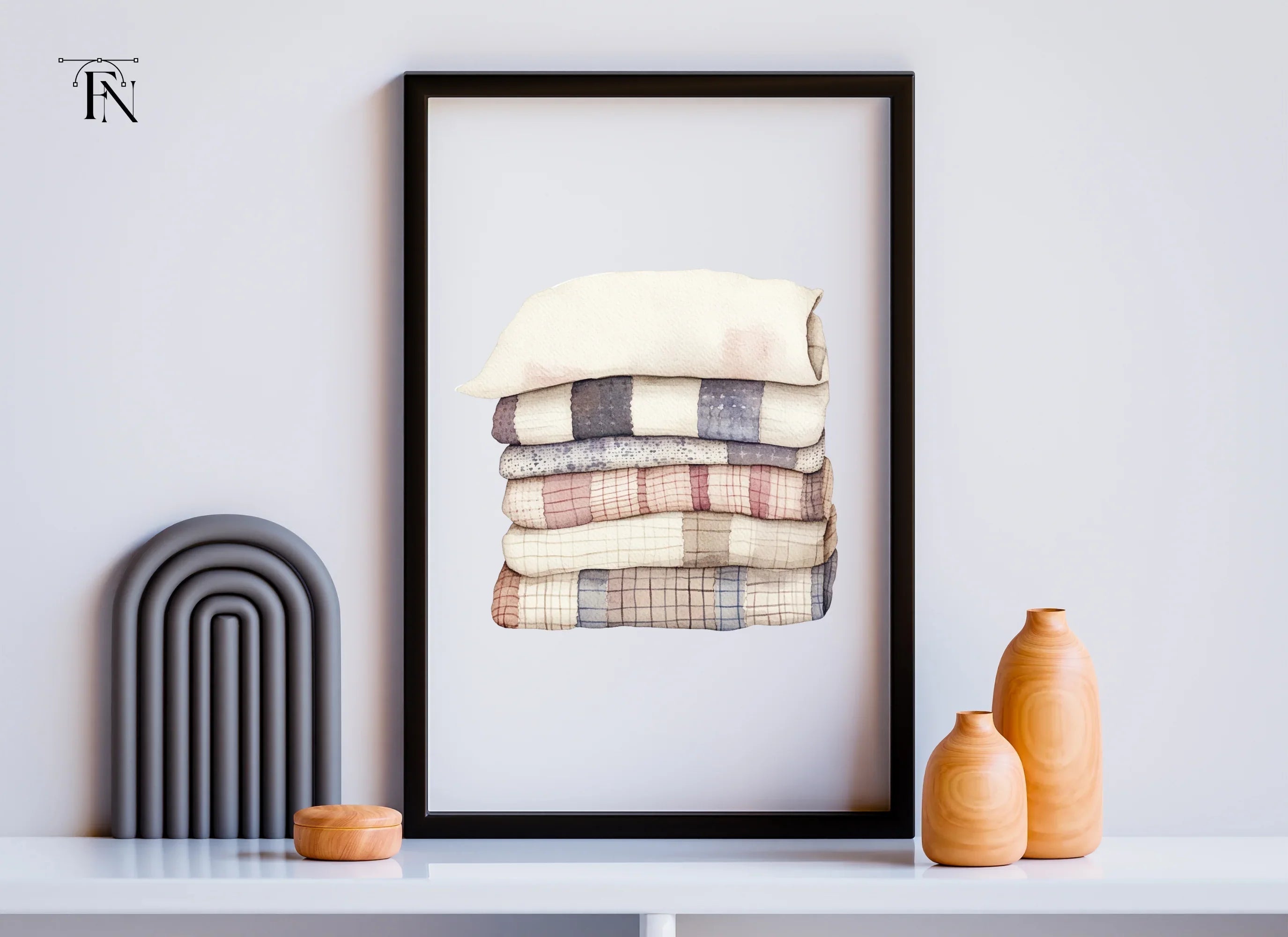 Cozy Stacked Quilts Clipart Bundle