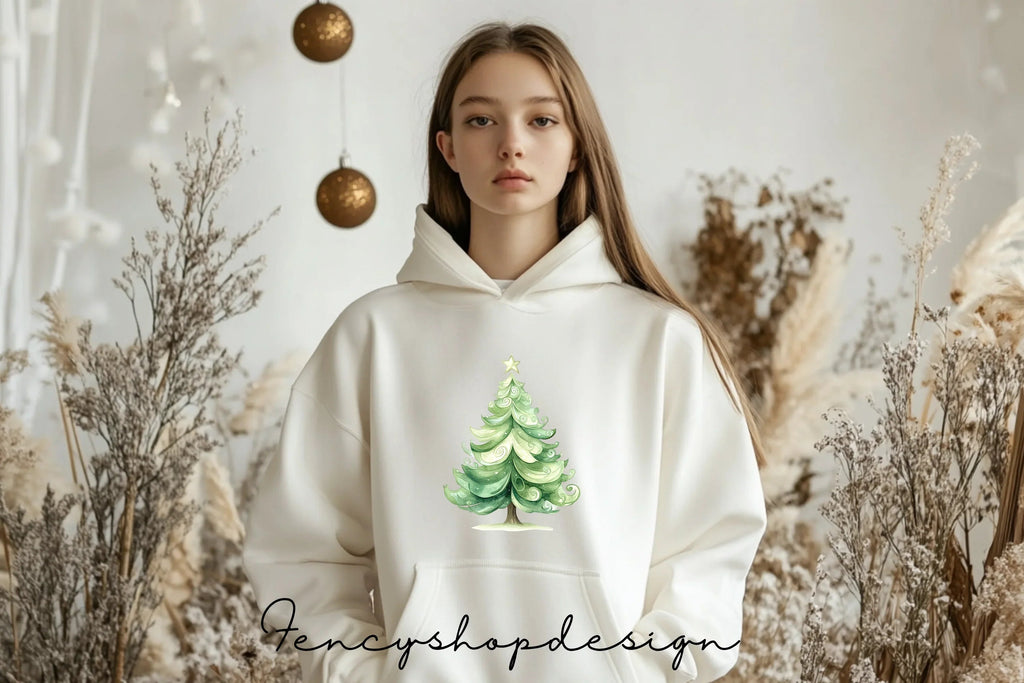 Whimsical Christmas Trees Clipart Bundle