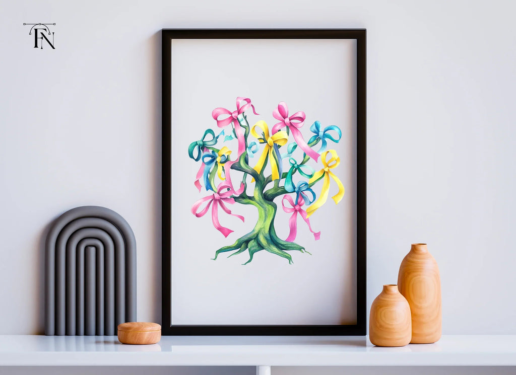 Ribbon Trees Clipart Bundle