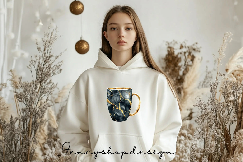 Elegant Black Gold Kintsugi Clipart Bundle