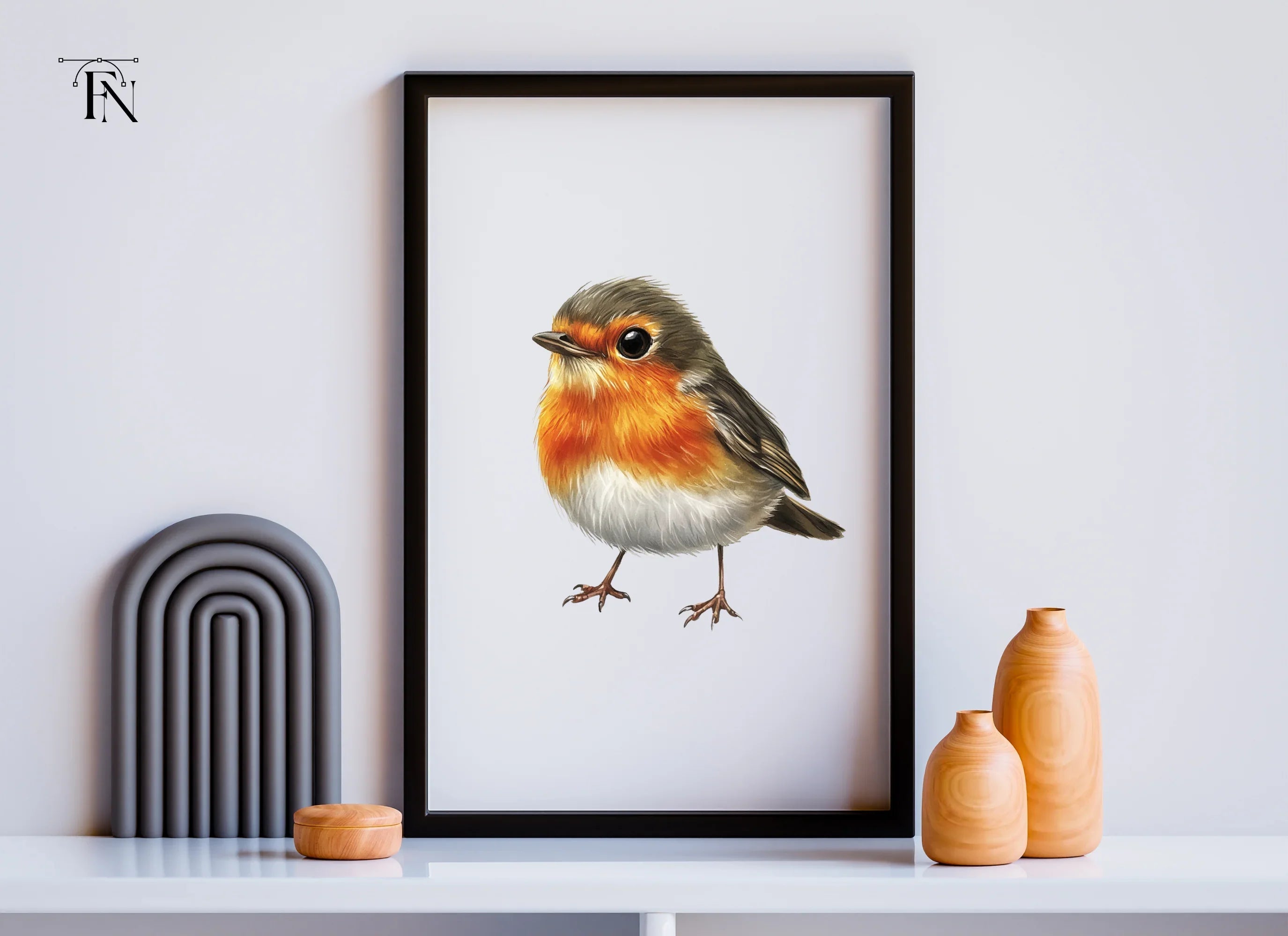 Cute Robin Bird Clipart Bundle