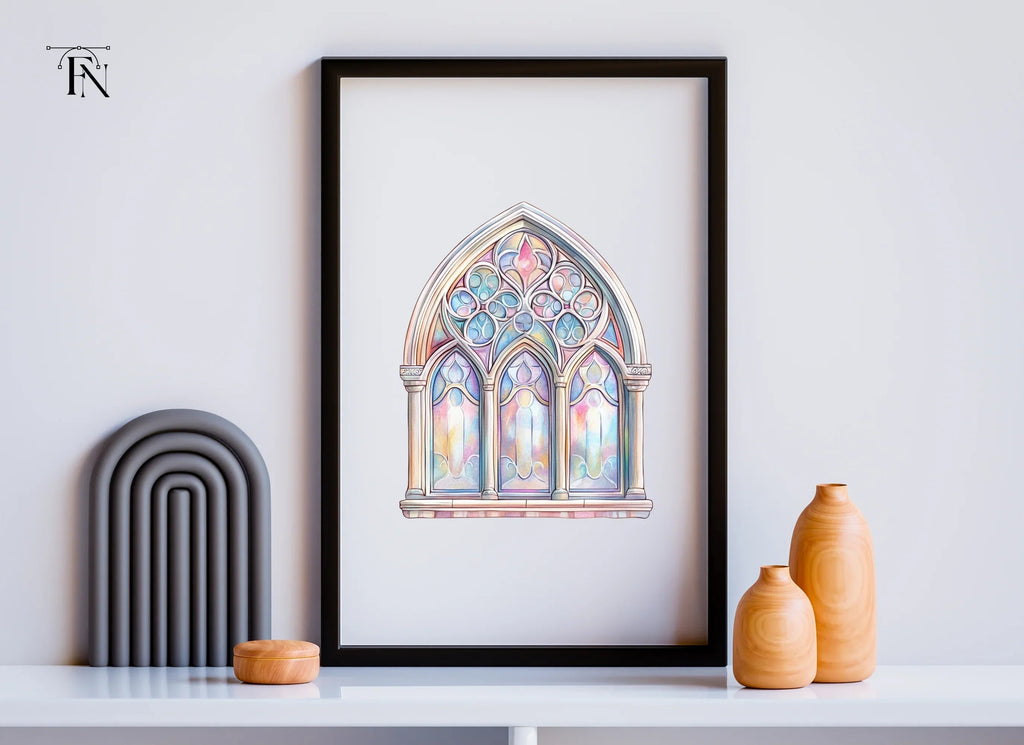 Elegant Gothic Arch Window Clipart Bundle