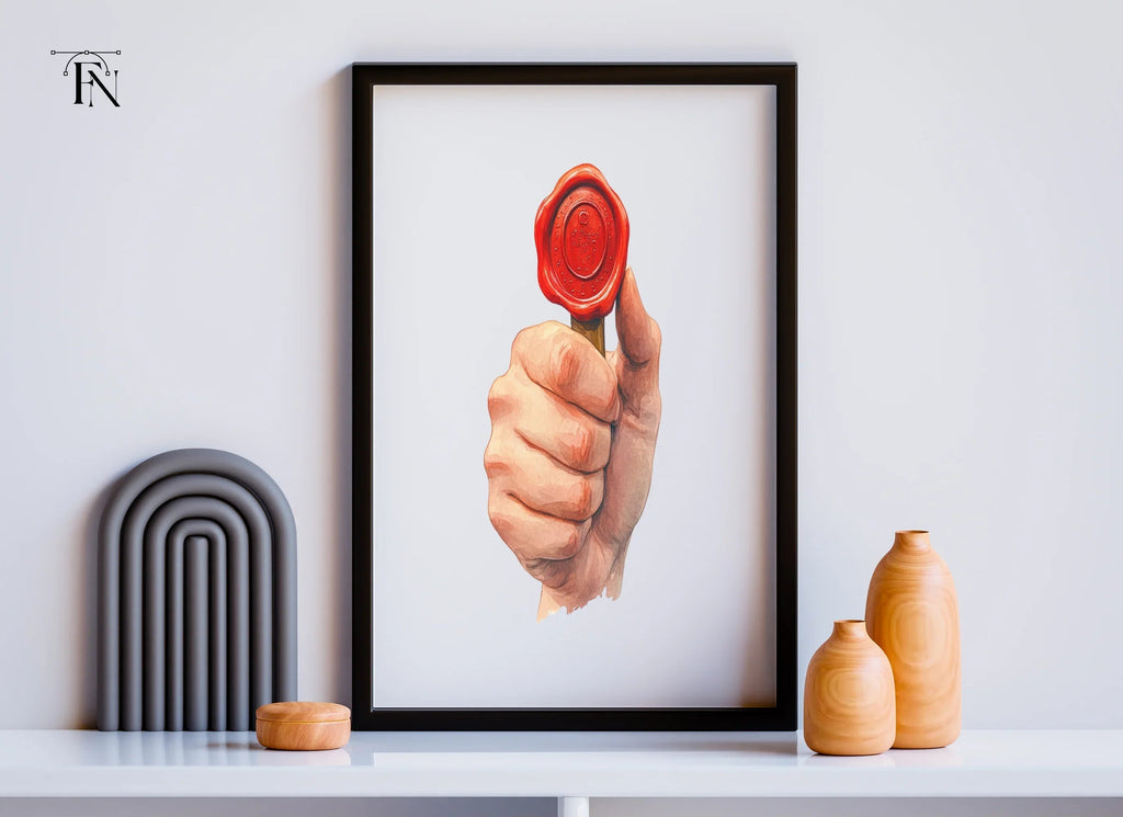 Hand Holding Wax Seal Clipart Bundle