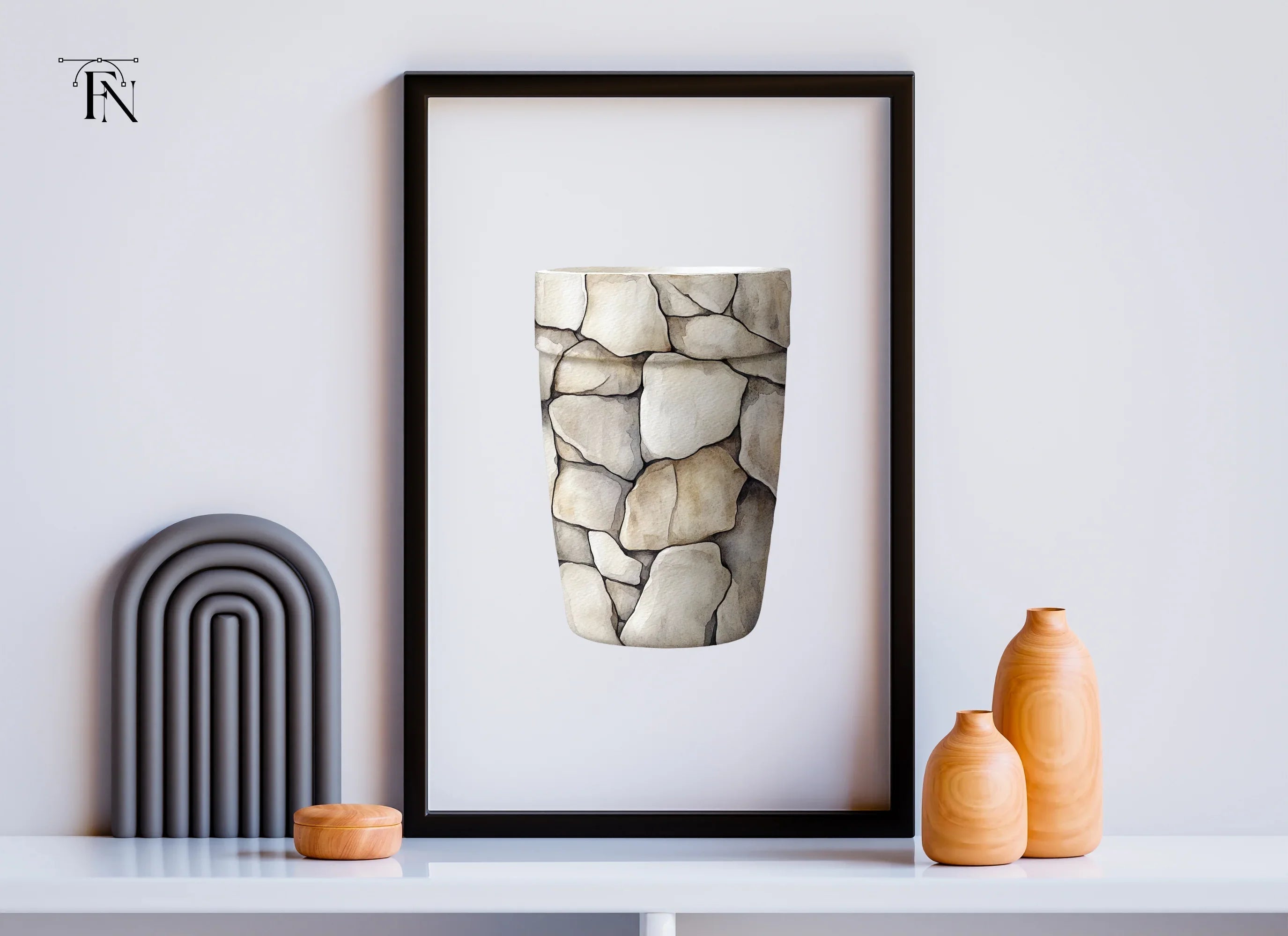Stone Wall Tumbler Clipart Bundle