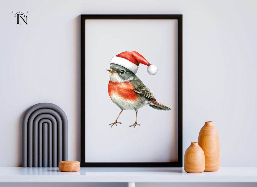 Christmas Robin Birds Clipart Bundle