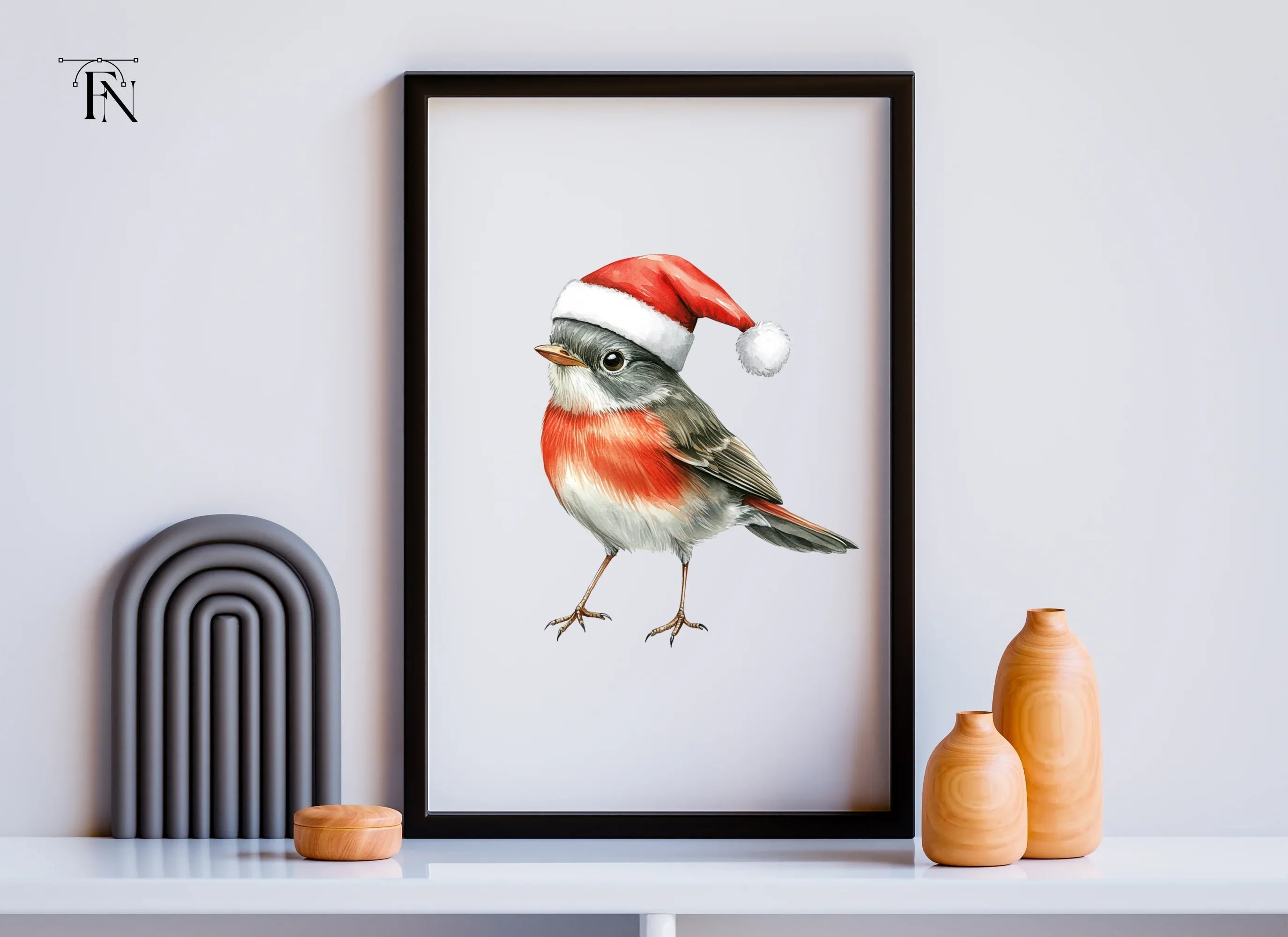 Christmas Robin Birds Clipart Bundle