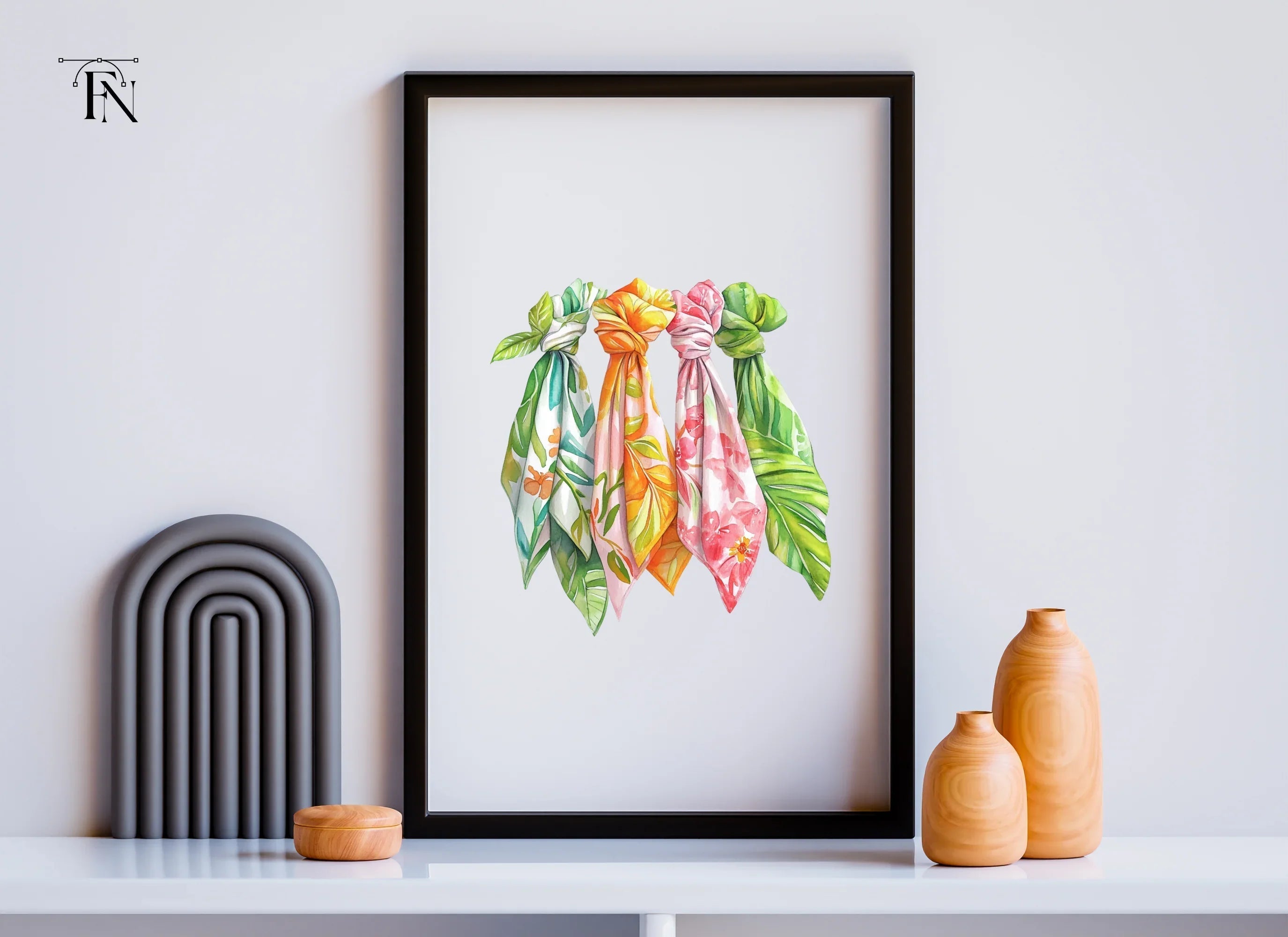 Tropical Scarves Clipart Bundle
