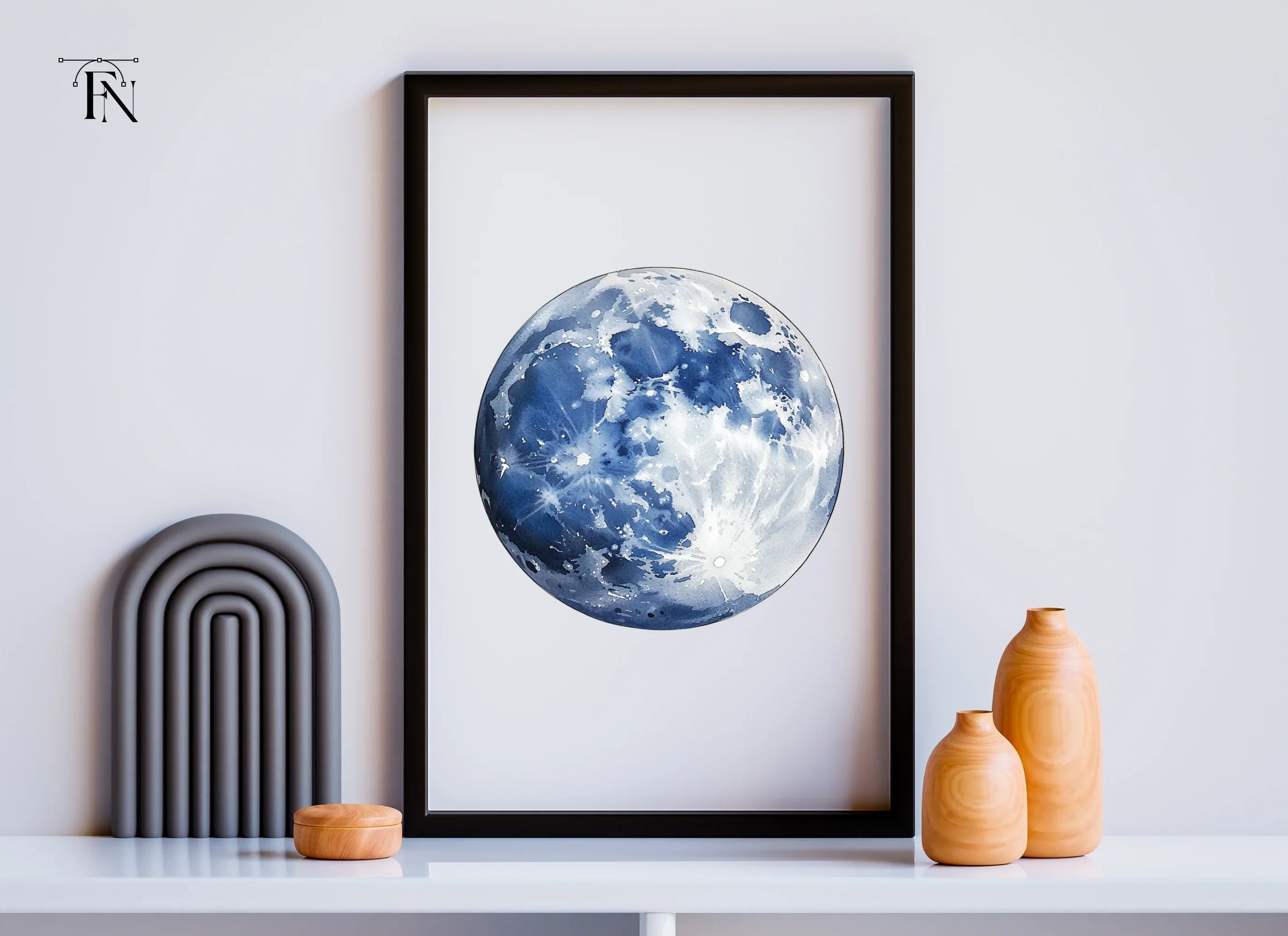 Blue Moon Phases Clipart Bundle