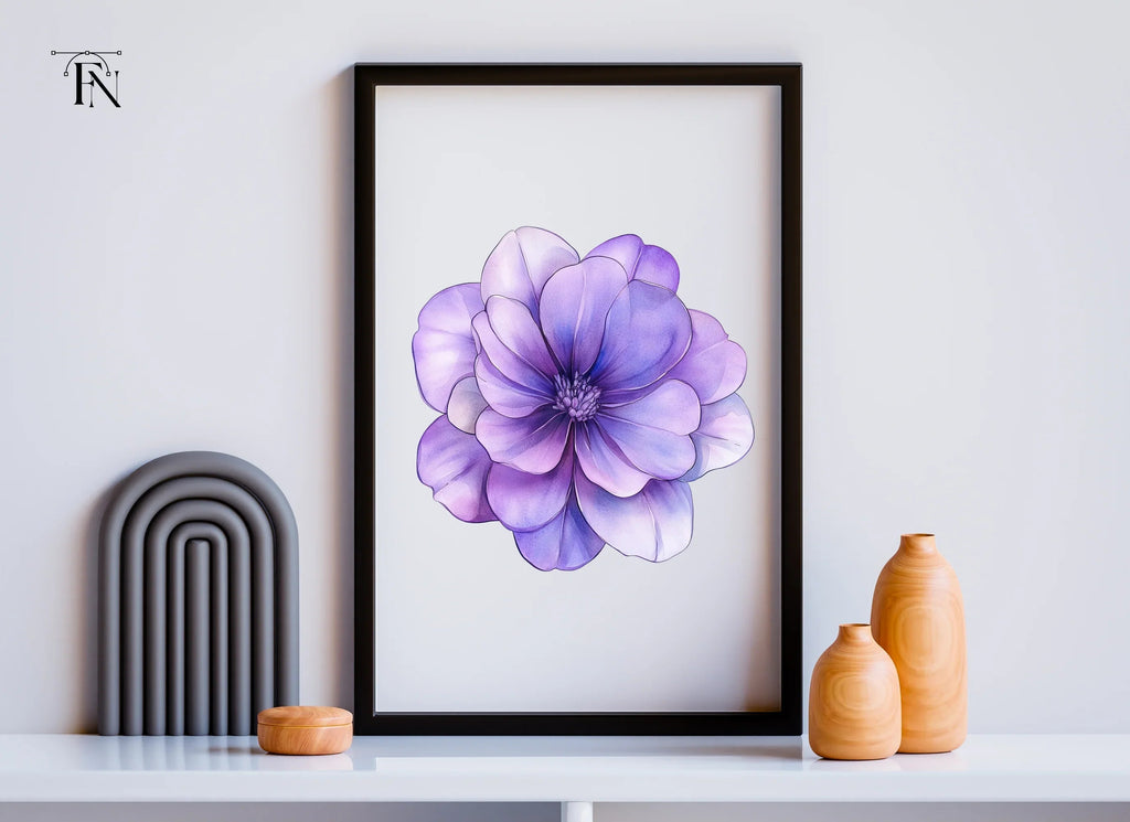 Vibrant Purple Geranium Clipart Bundle