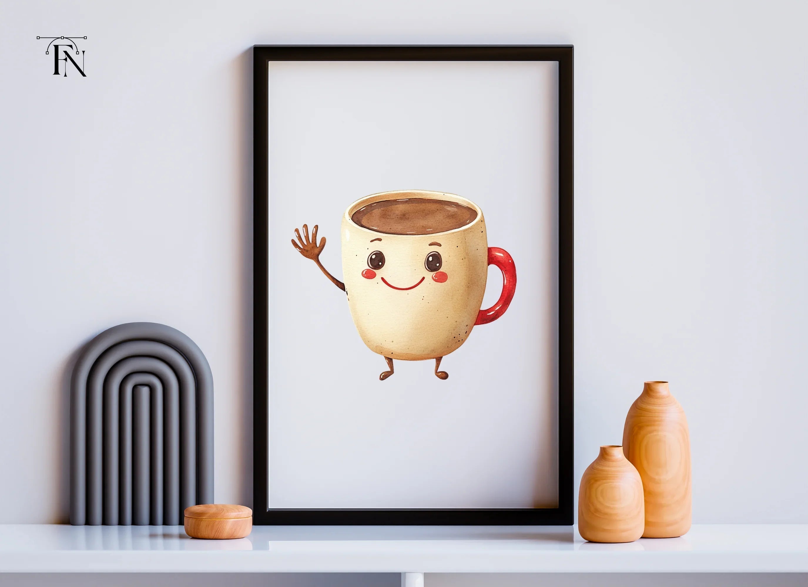 Waving Mug Clipart Bundle