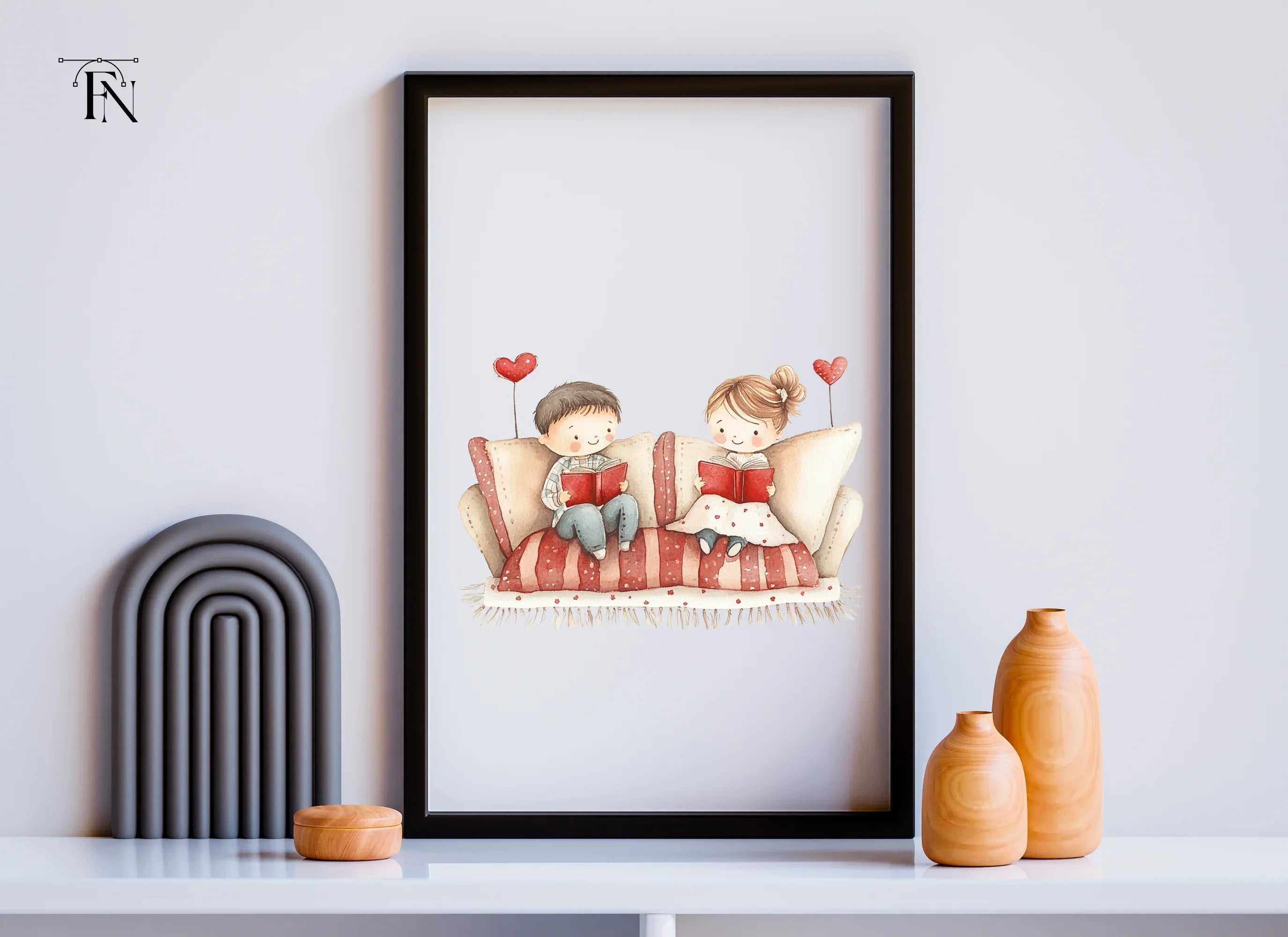 Cute Couples Reading and Cuddling Clipart Bundle