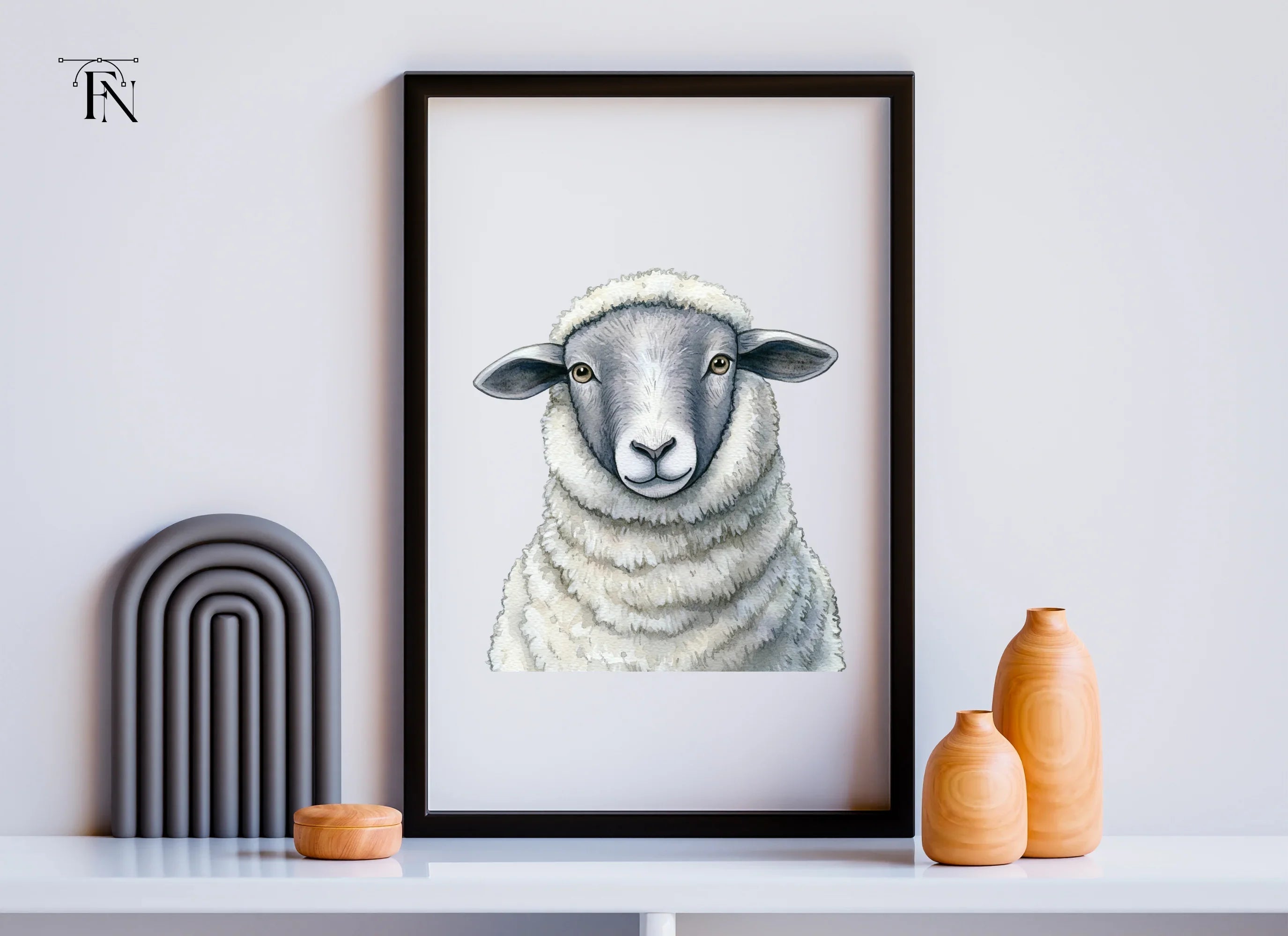 Grey Faced Sheep Clipart Bundle