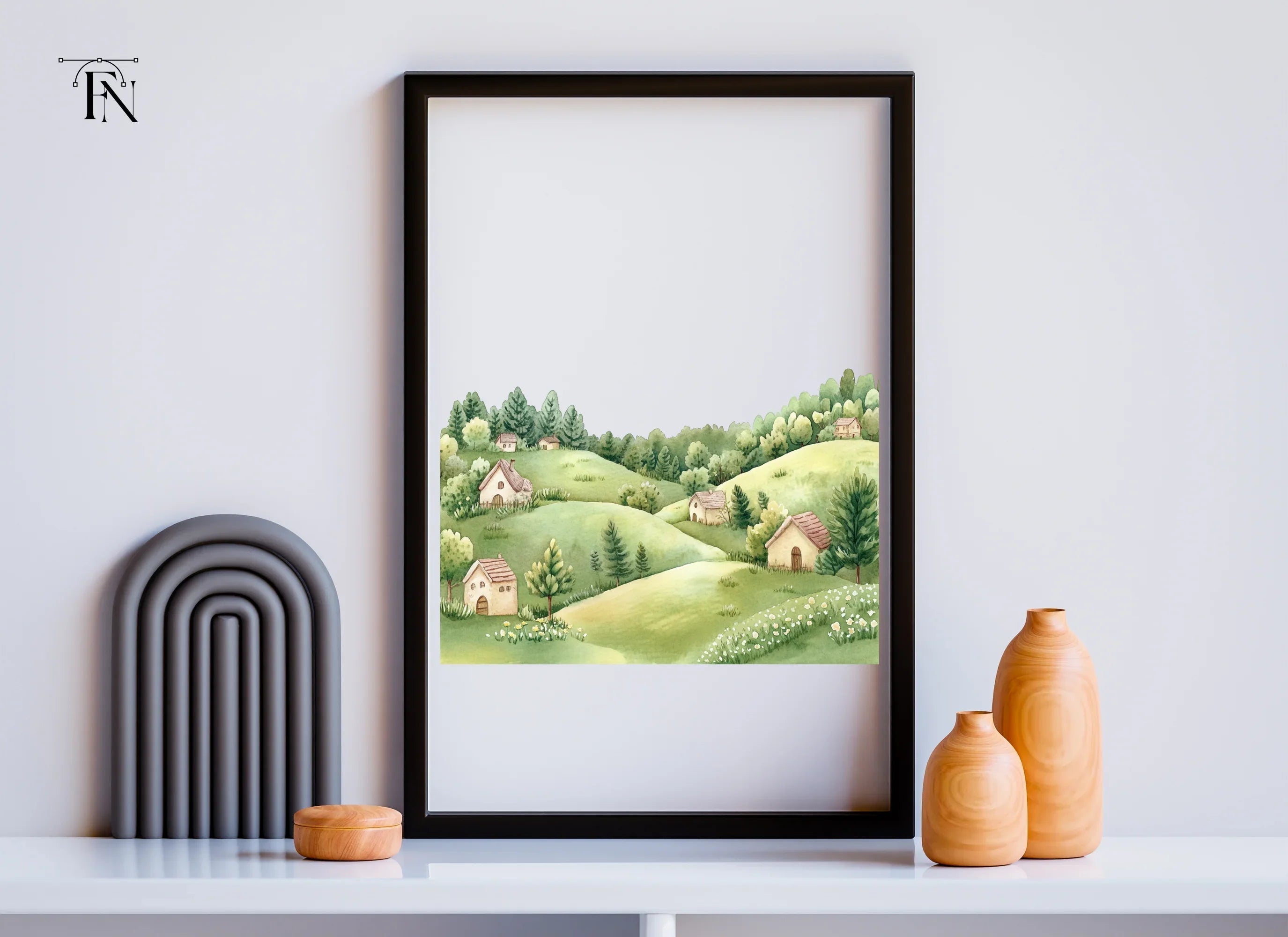 Hillside Village Clipart Bundle