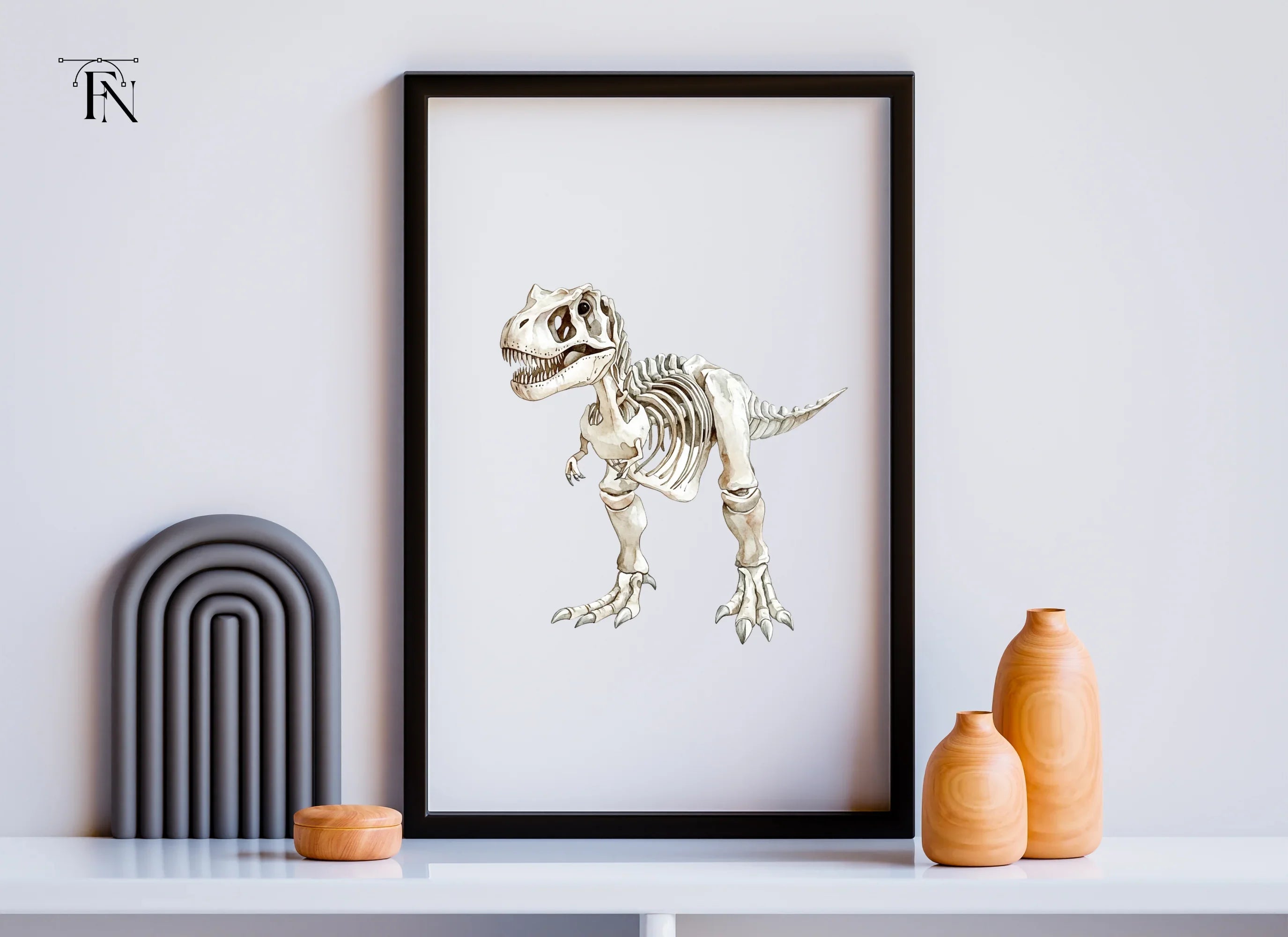 Rex Dinosaur Skeleton Clipart Bundle