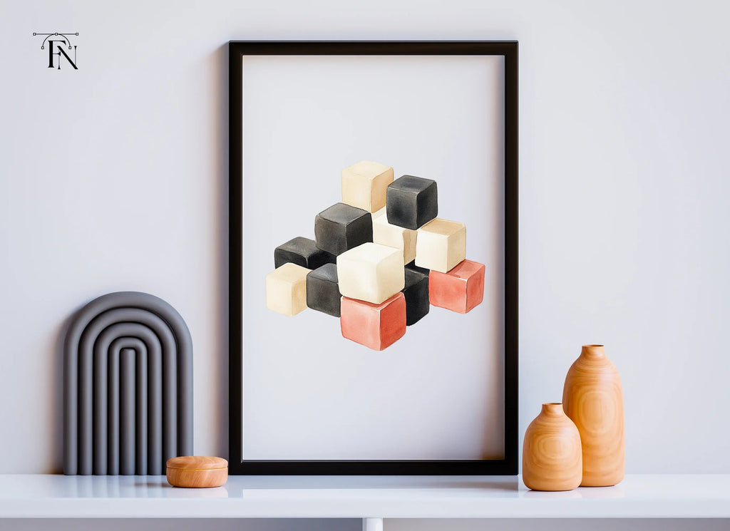 Pyramid Cube Arrangement Clipart Bundle