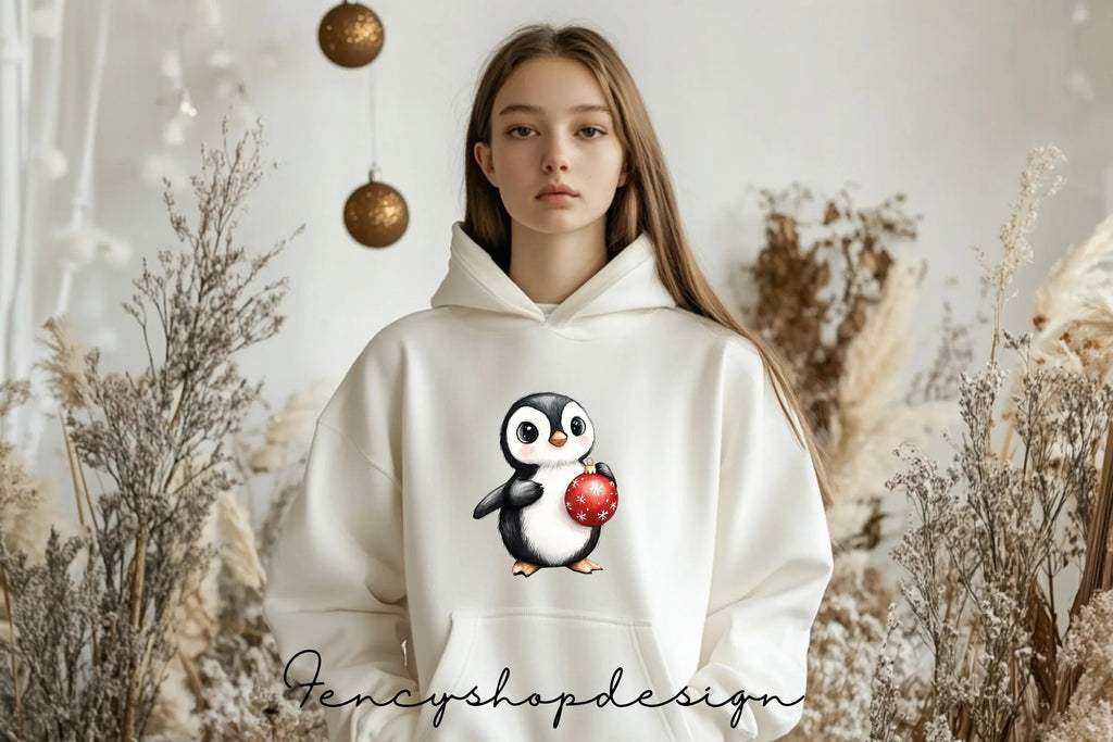 Adorable Christmas Penguin Clipart Bundle