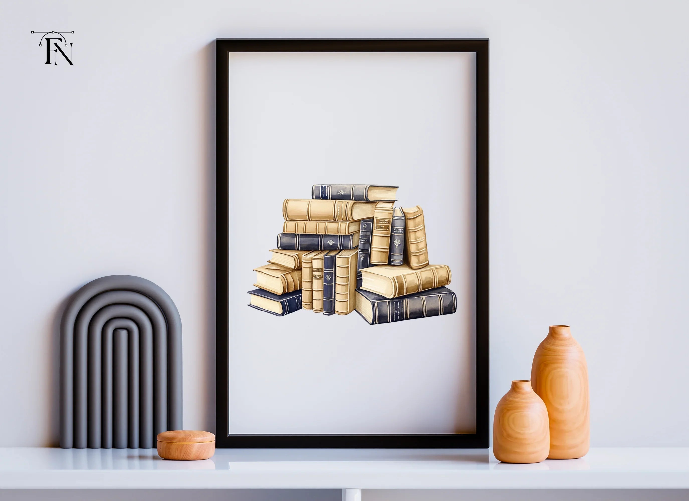 Vintage Book Stacks Clipart Bundle