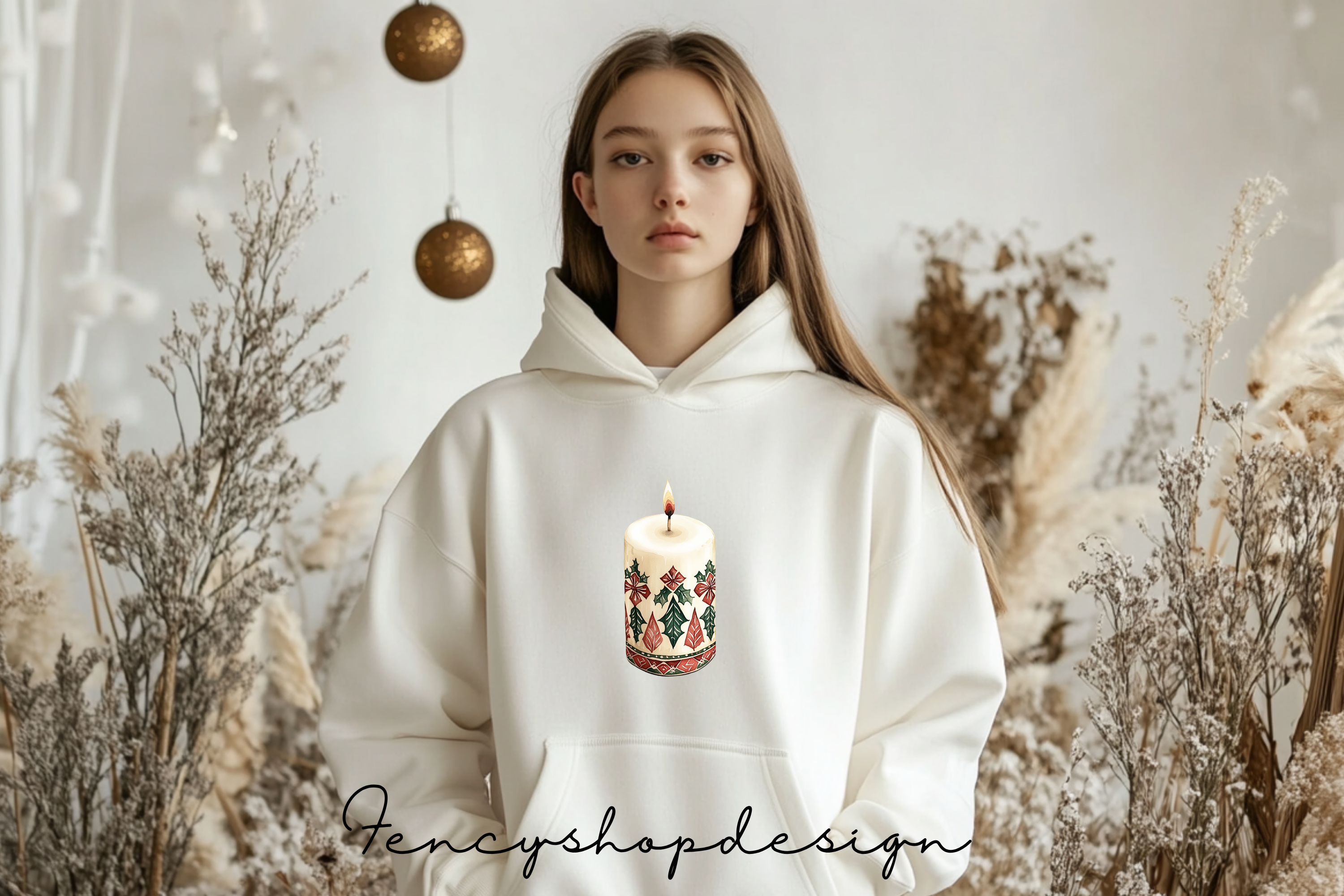 Christmas Candles Clipart Bundle