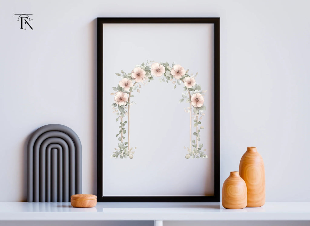 Elegant Floral Archway Clipart Bundle