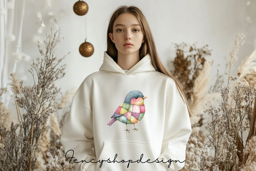 Patchwork Birds Clipart Bundle