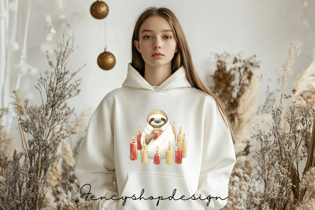Christmas Sloth Holidays Clipart Bundle