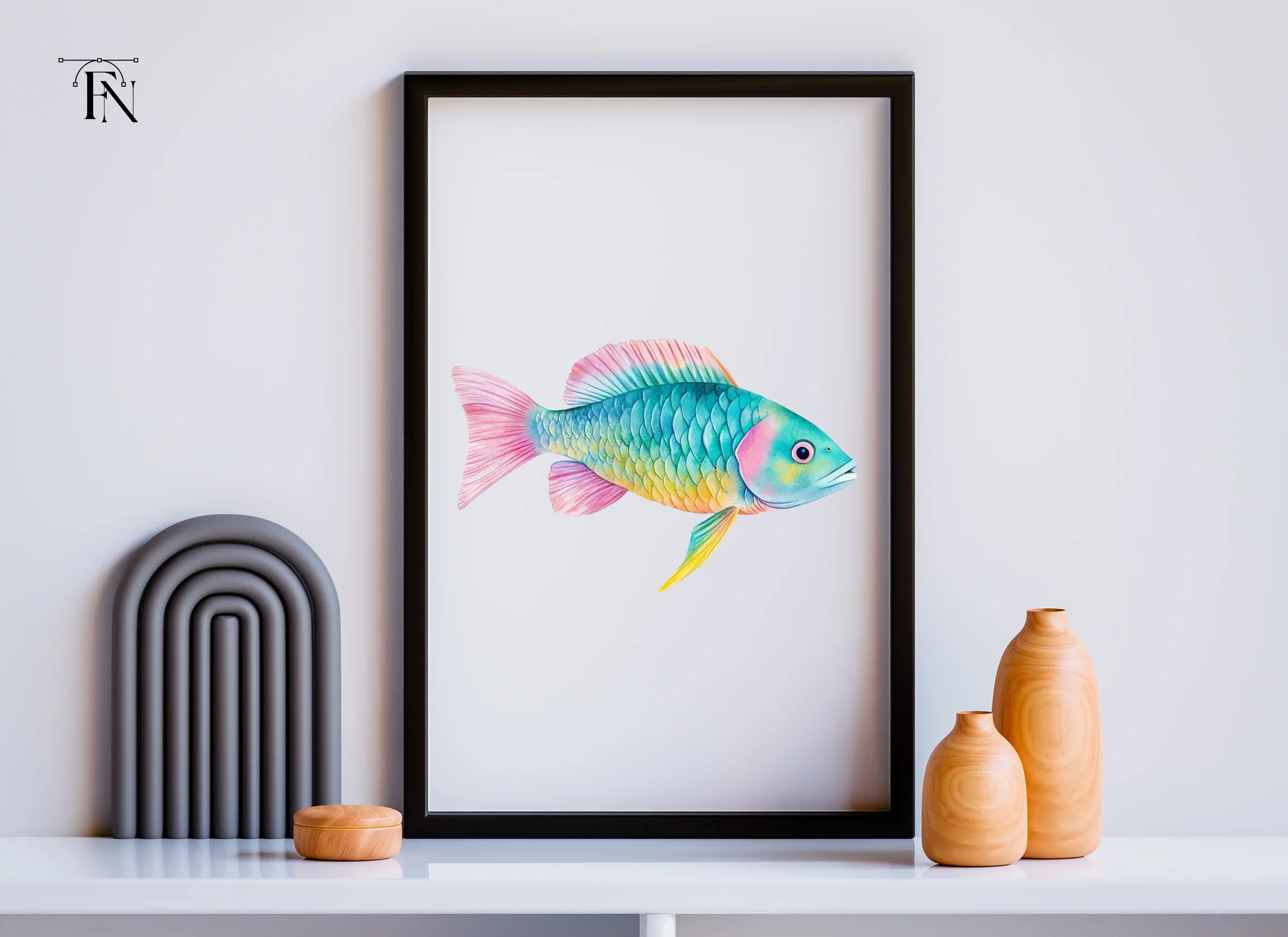 Pastel Fish Clipart Bundle