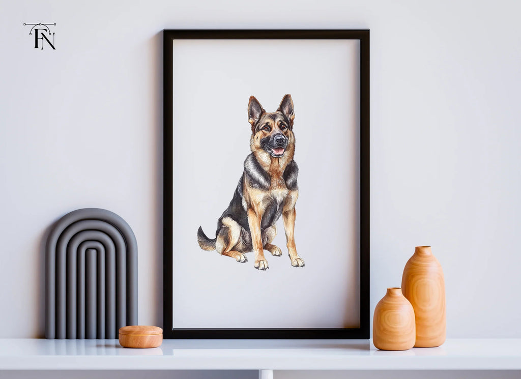 German Shepherd and Mixed Breed Dogs Clipart Bundle