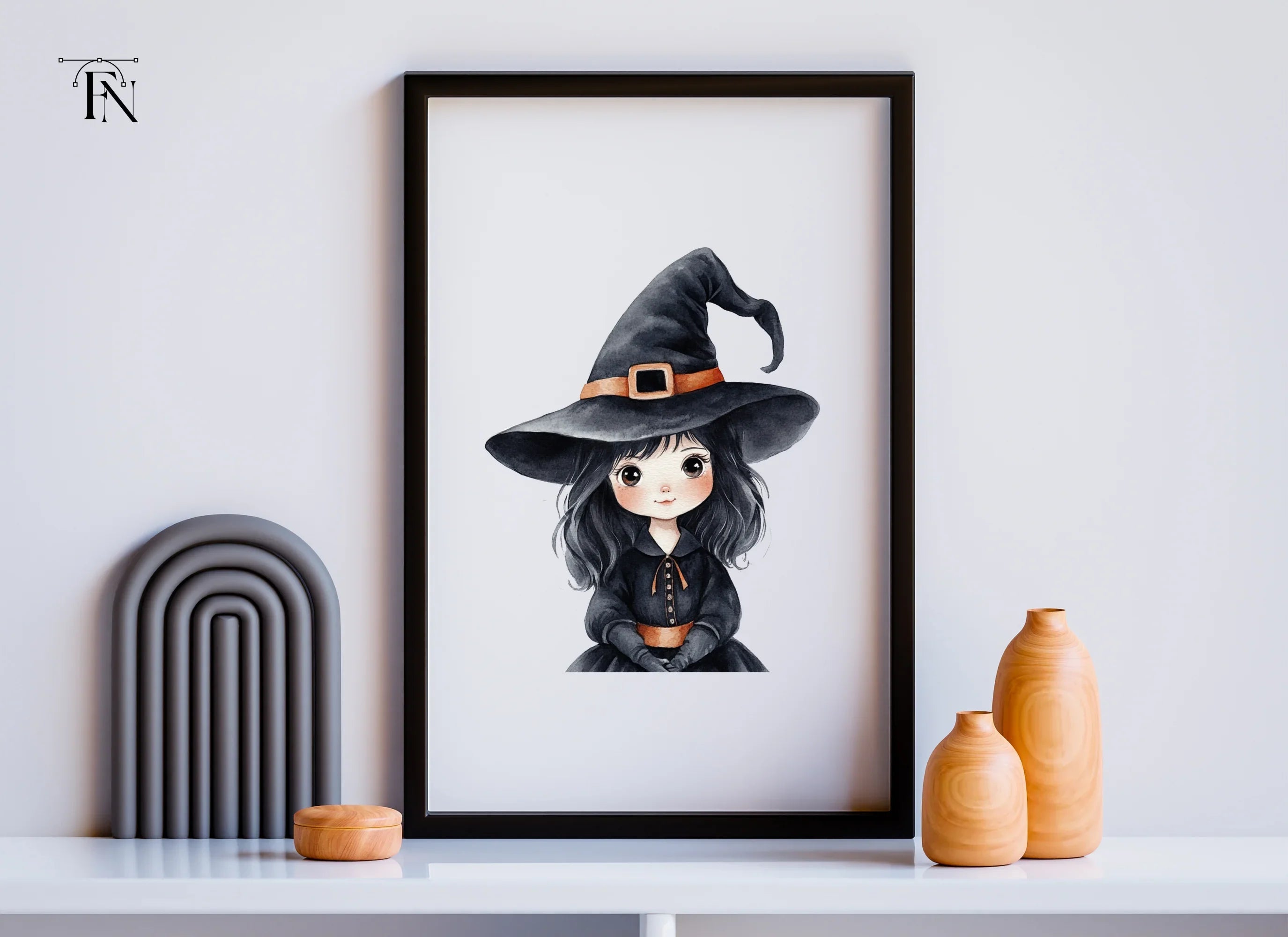 Cute Halloween Witch Clipart Bundle