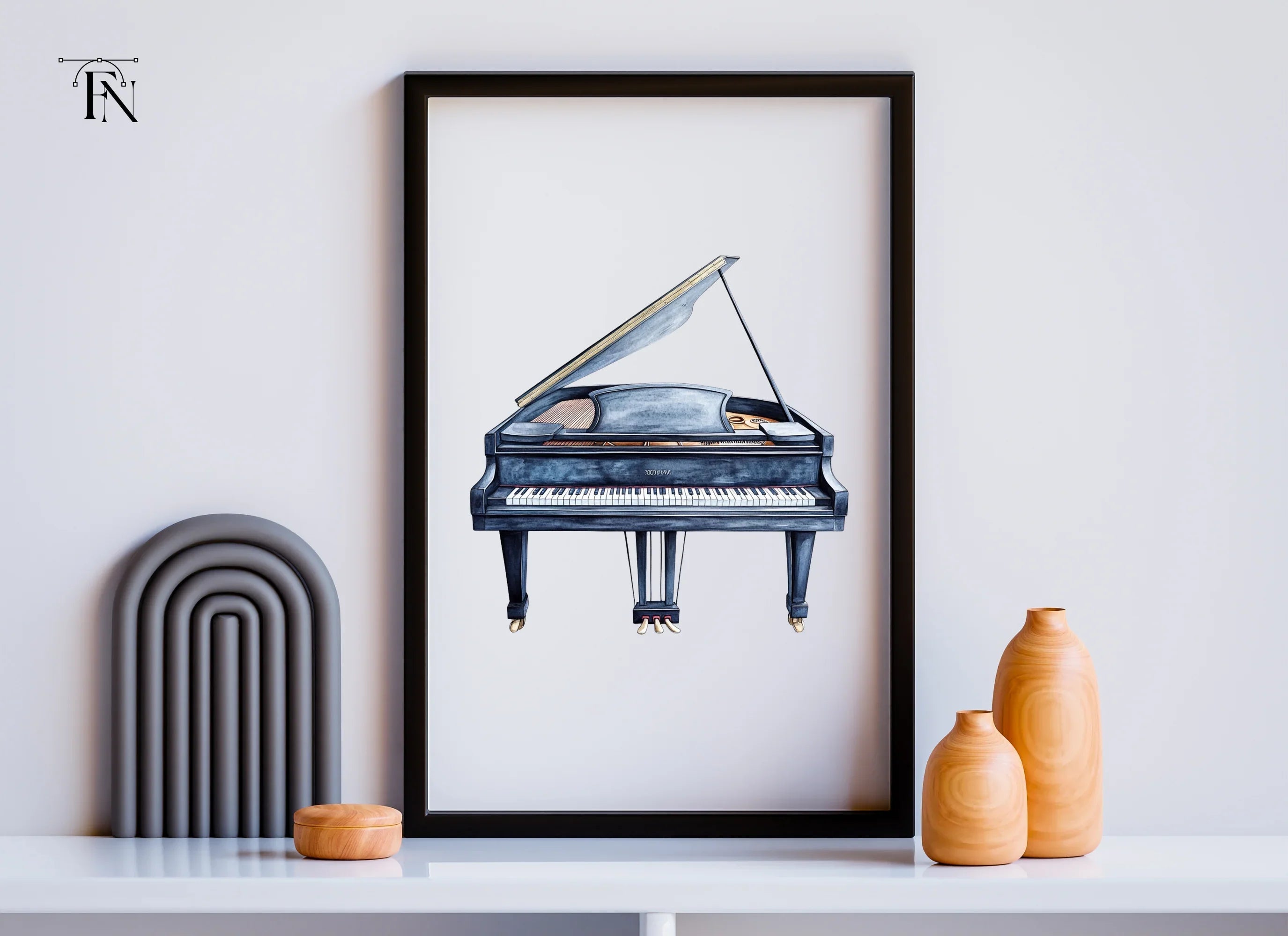 Elegant Grand Piano Clipart Bundle